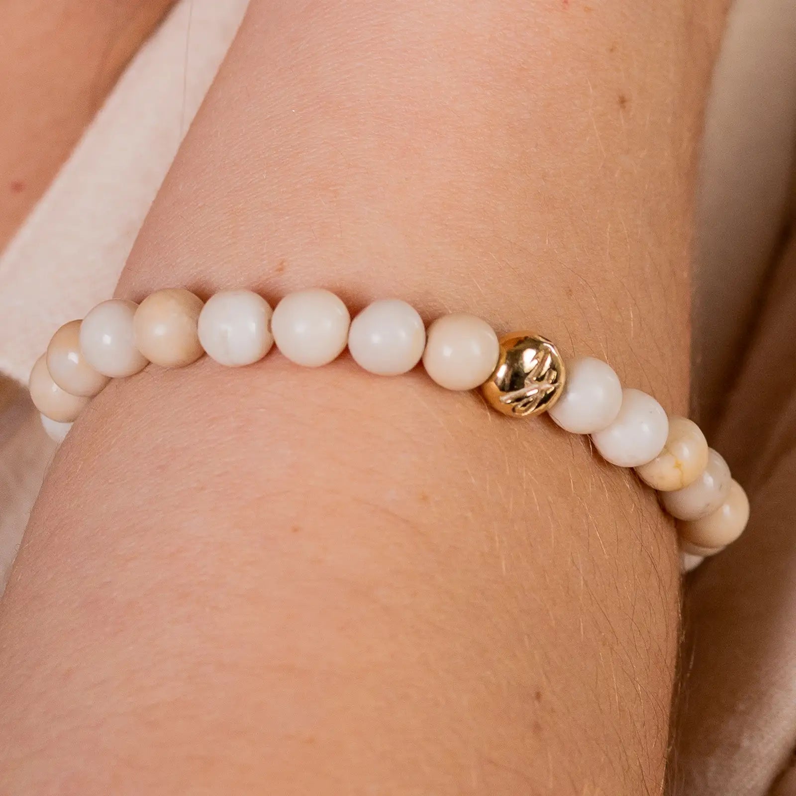 Bransoletka AURORA WHITE srebrna pozłacana