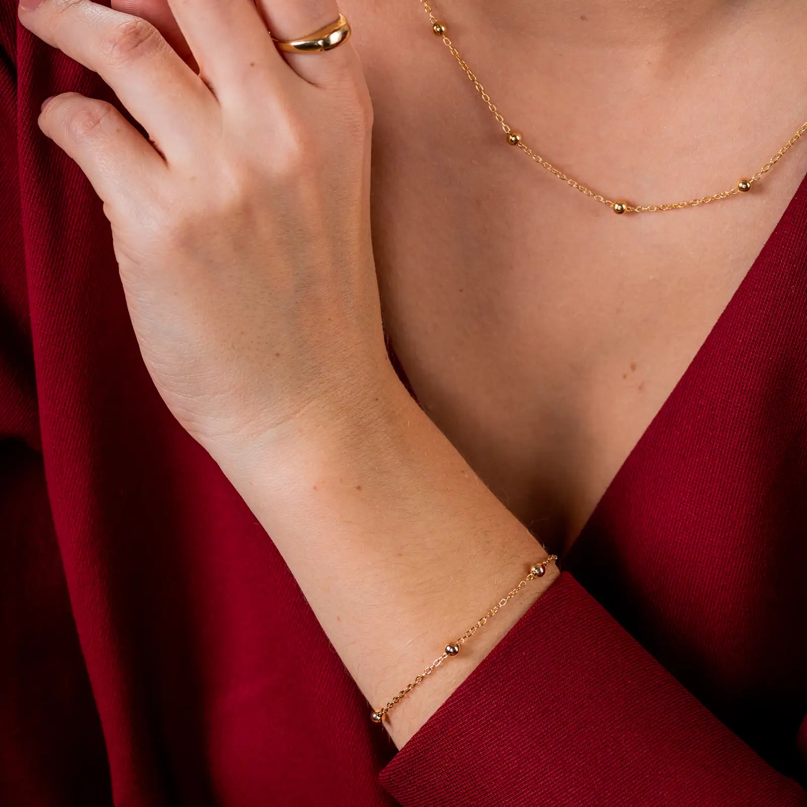 Bransoletka CLOE srebrna pozłacana na różowo