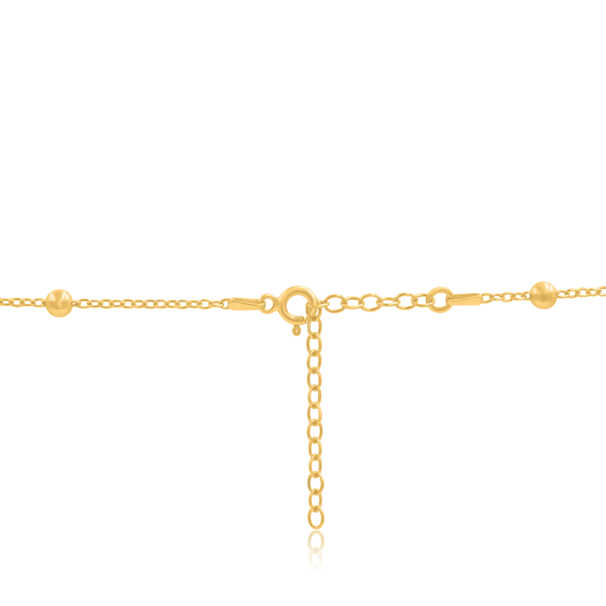 Bransoletka na nogę CLOE srebrna pozłacana