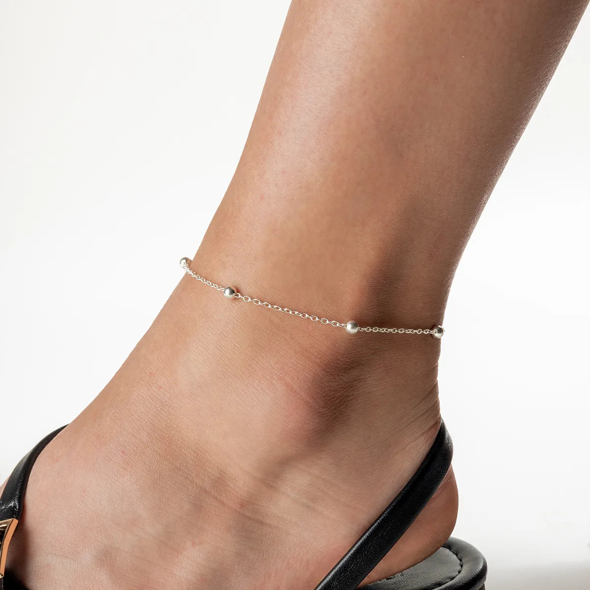 Bransoletka na nogę CLOE srebrna