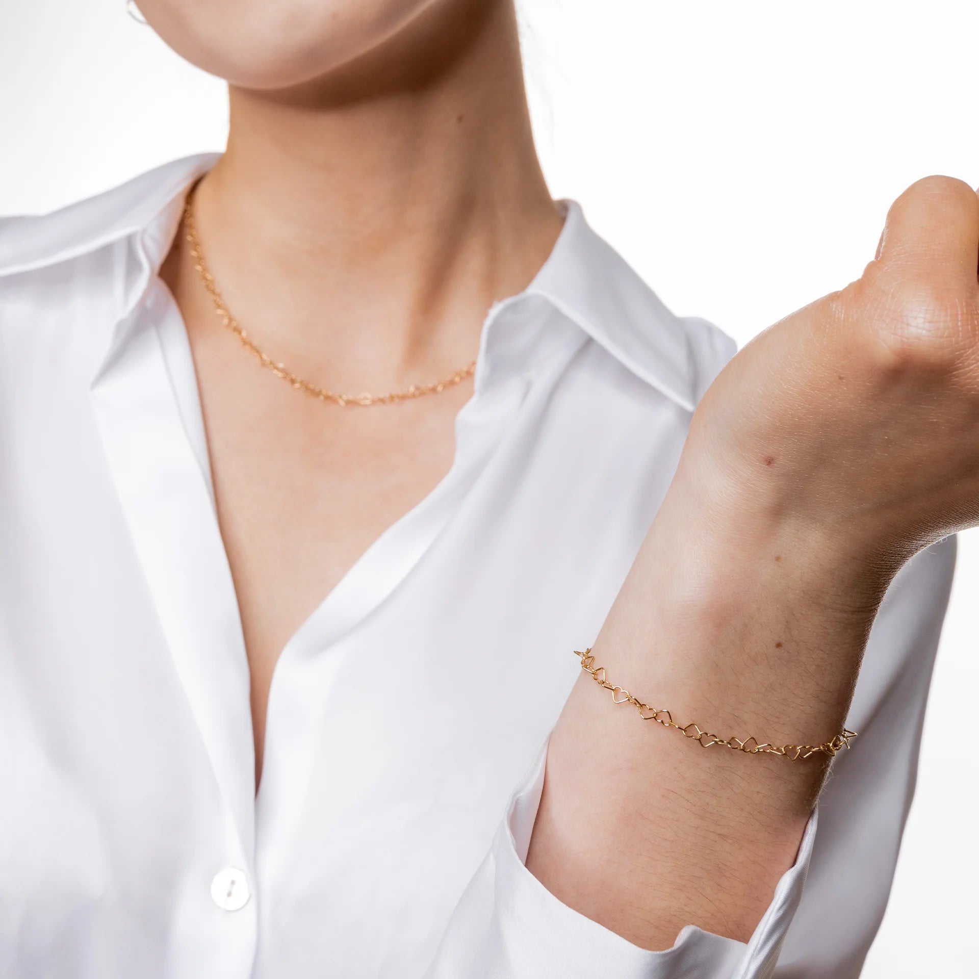 Bransoletka DAPHNE srebrna pozłacana