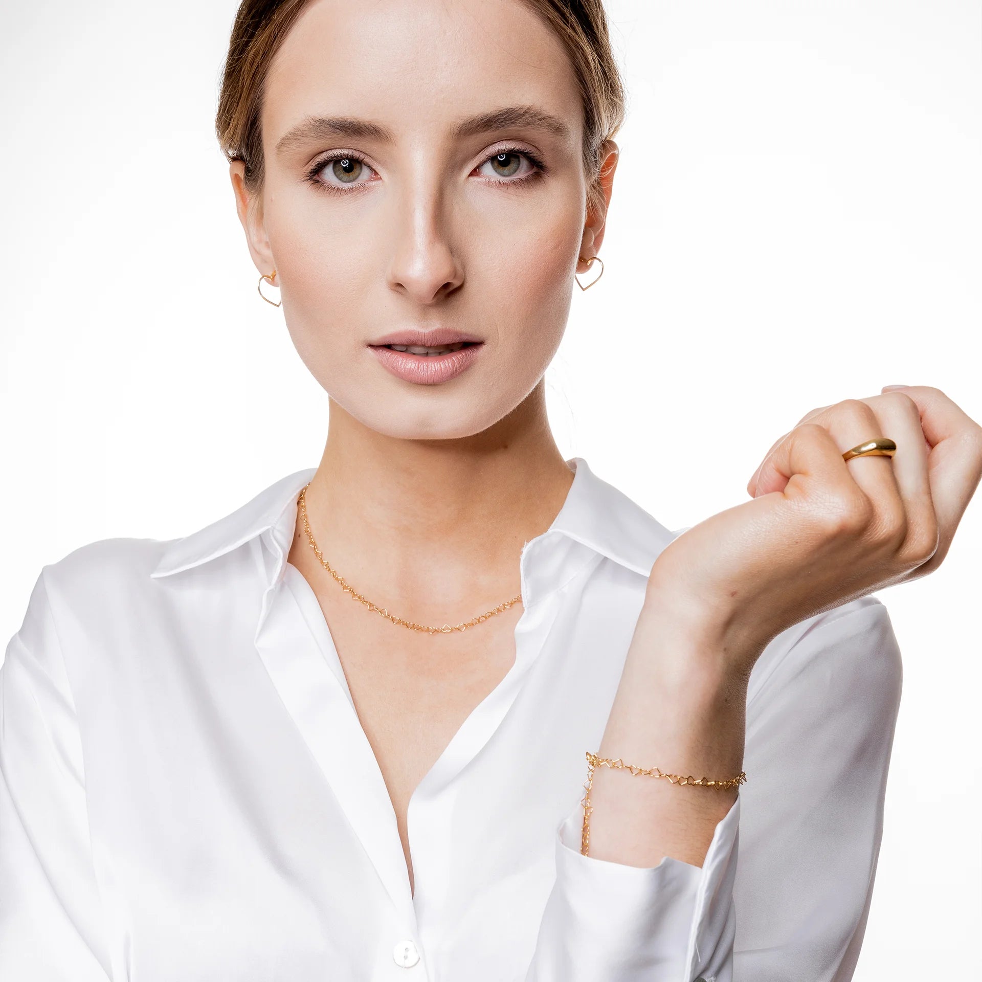 Bransoletka DAPHNE srebrna pozłacana