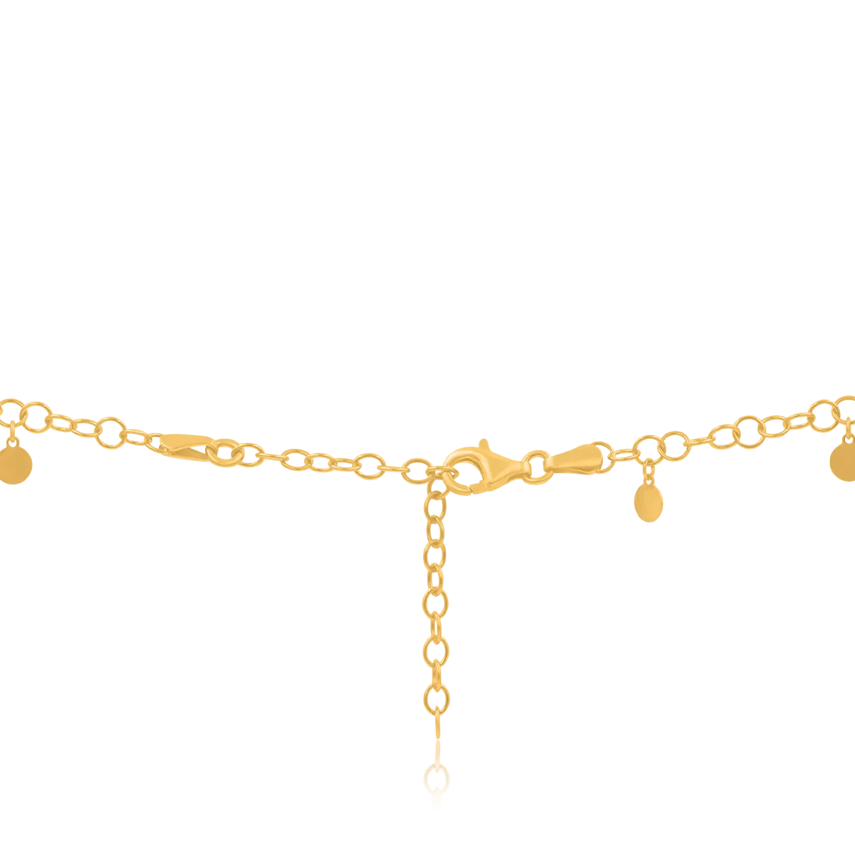 Bransoletka na nogę NAOMI srebrna pozłacana