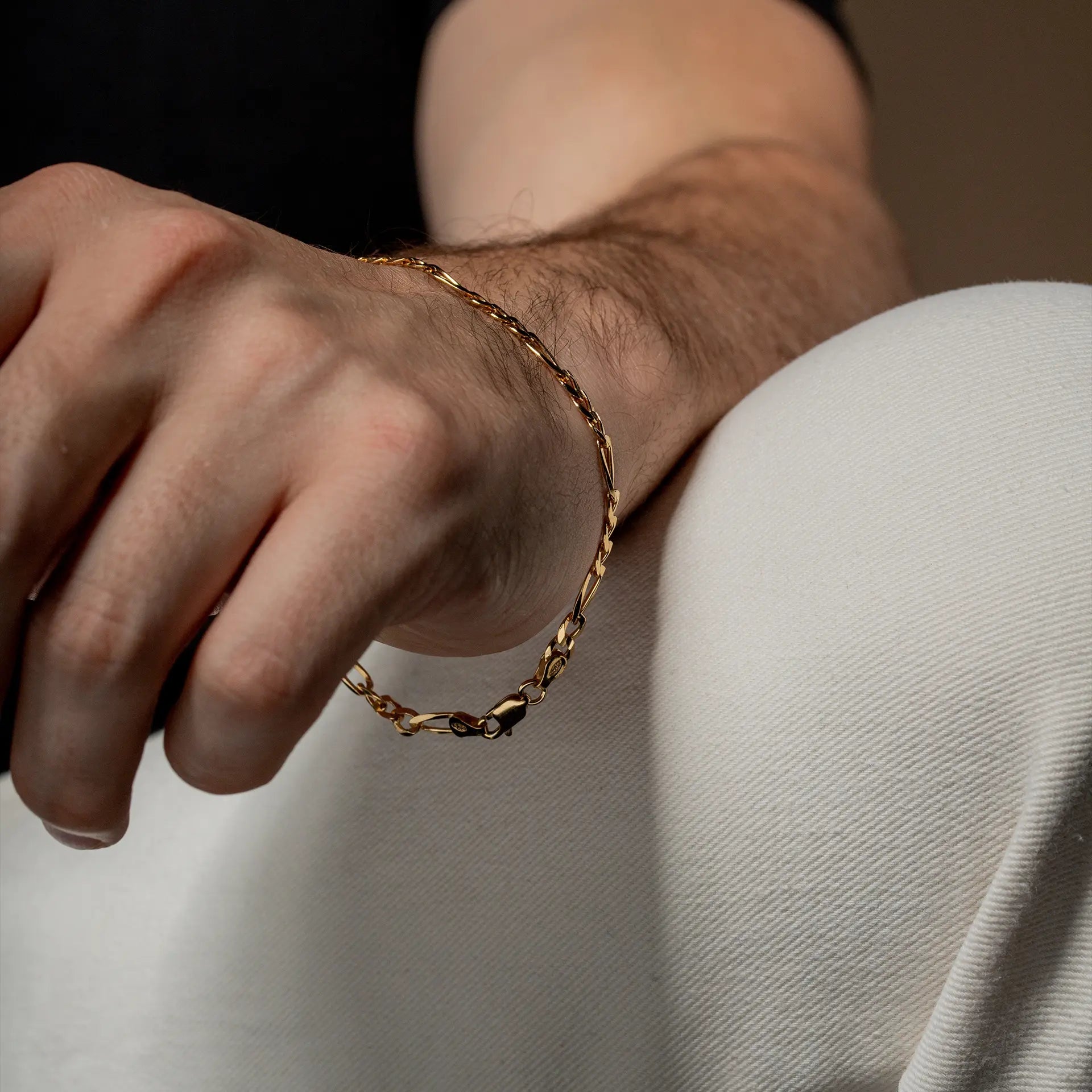 Bransoletka TAYLOR - UNISEX srebrna pozłacana