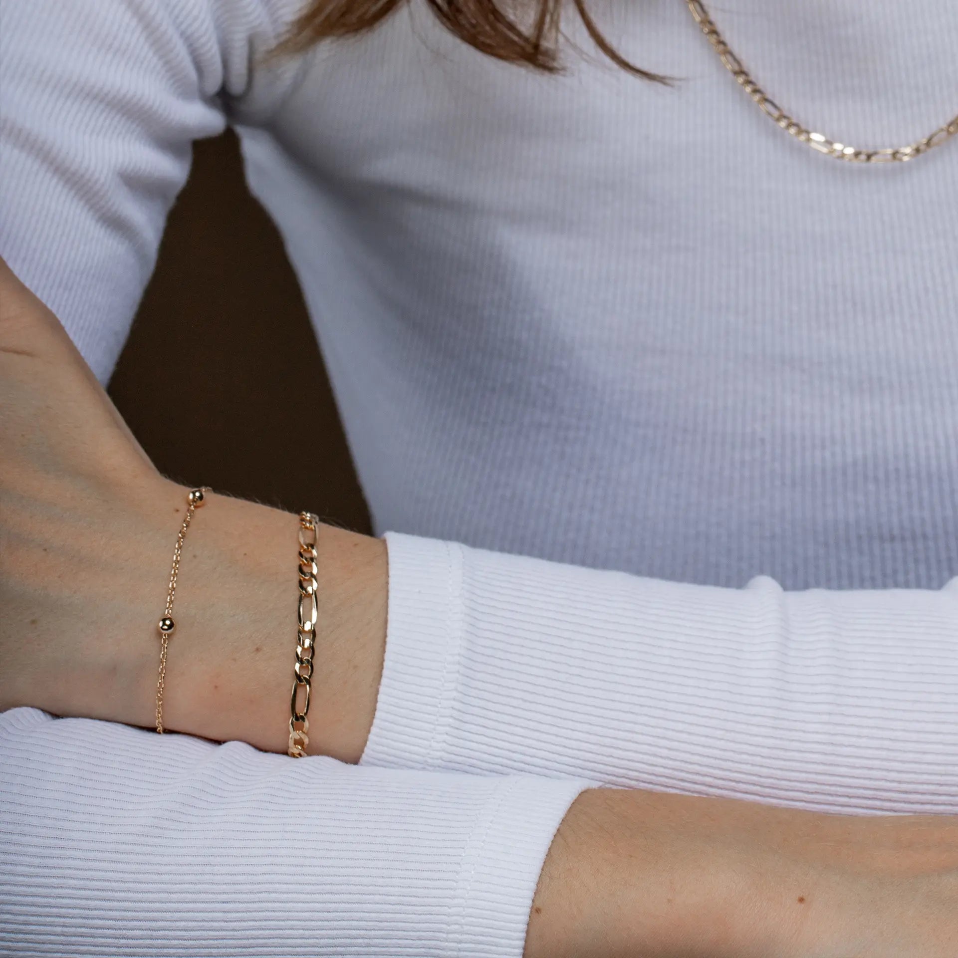 Bransoletka TAYLOR - UNISEX srebrna pozłacana