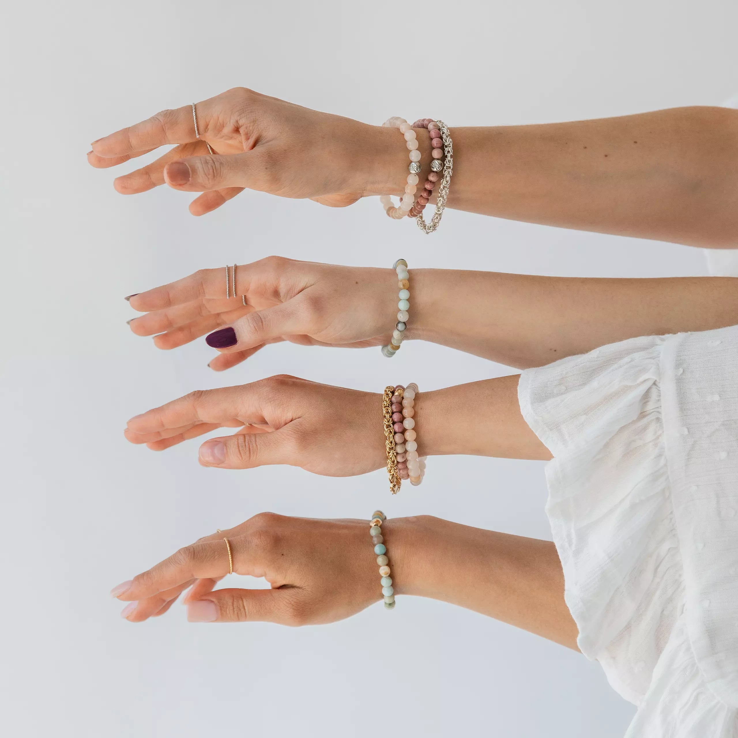 Bransoletka AURORA NUDE srebrna