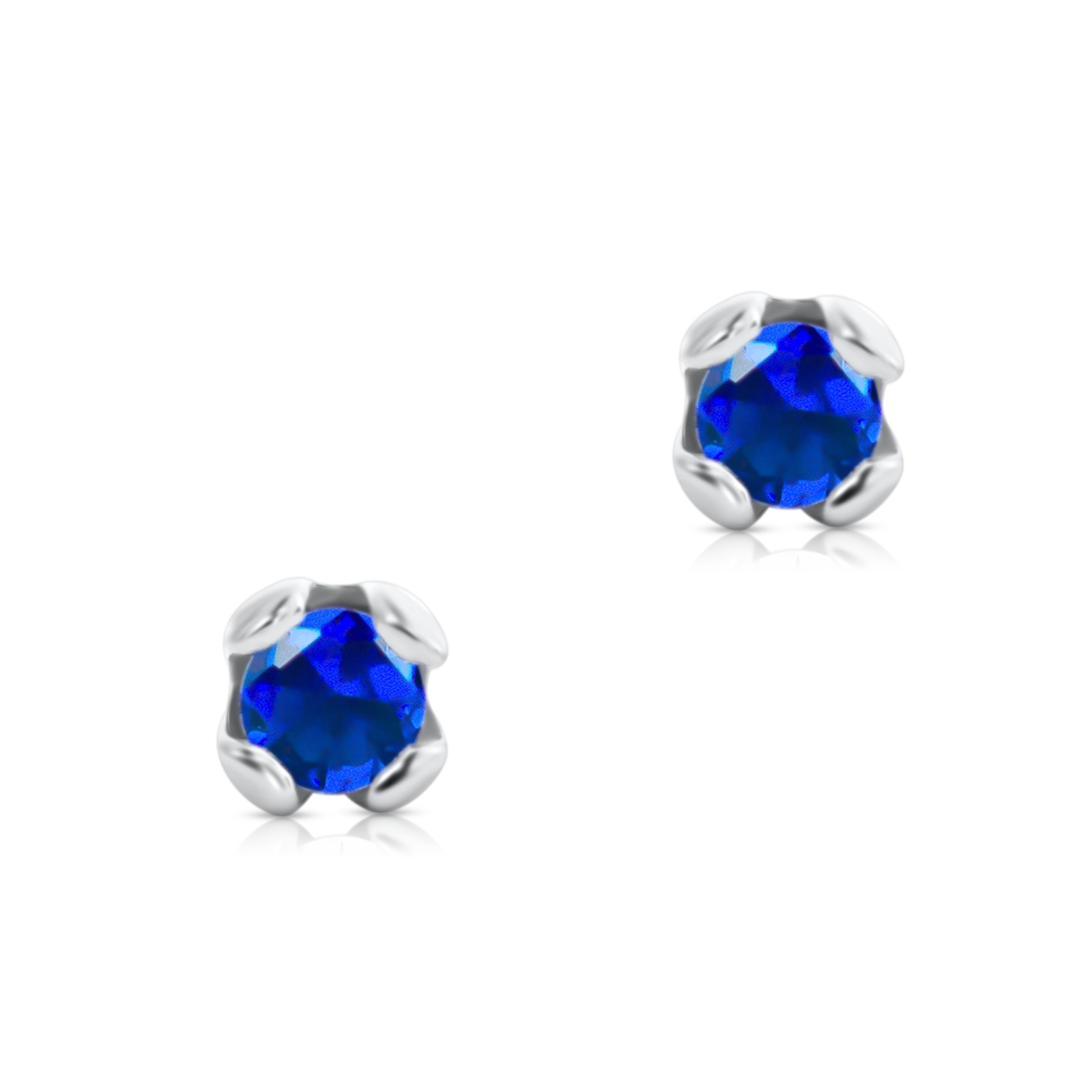 Kolczyki COLORS srebrne - niebieski kamień