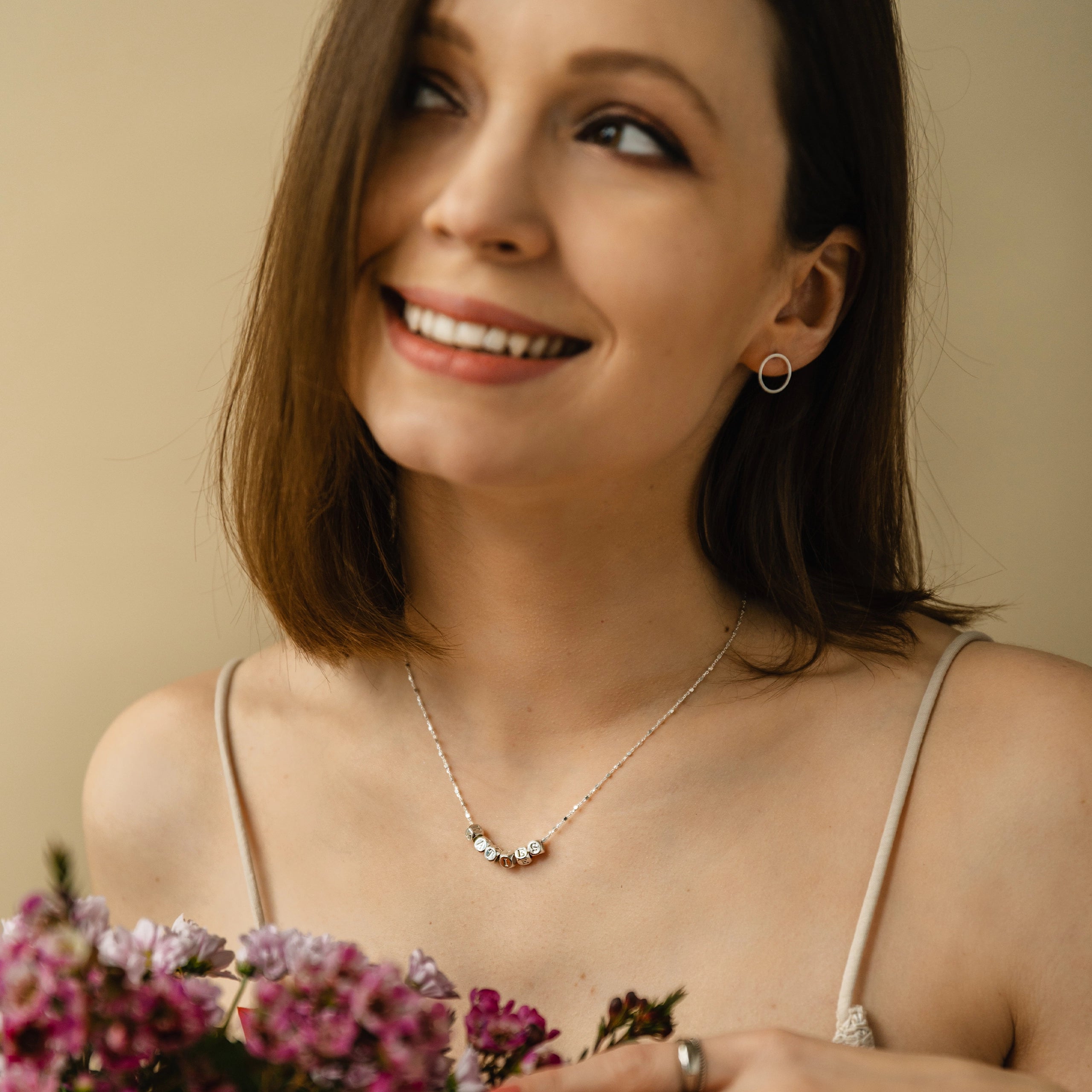 Łańcuszek CAROLINE srebrny - 42 cm