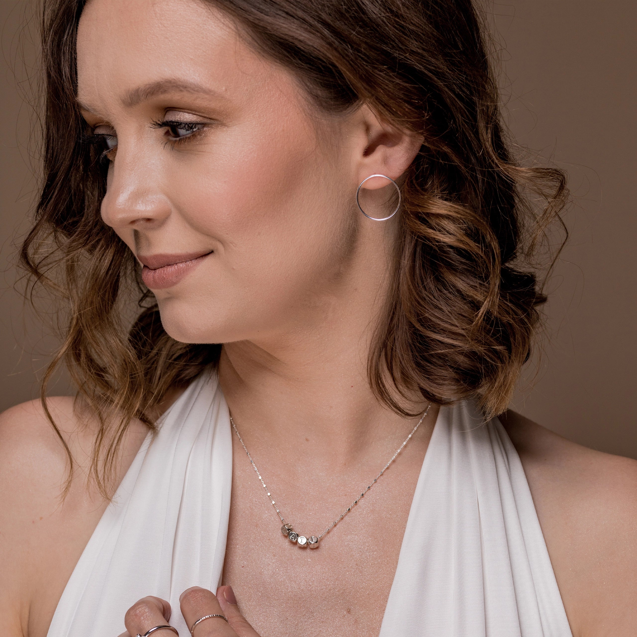 Łańcuszek CAROLINE srebrny - 42 cm