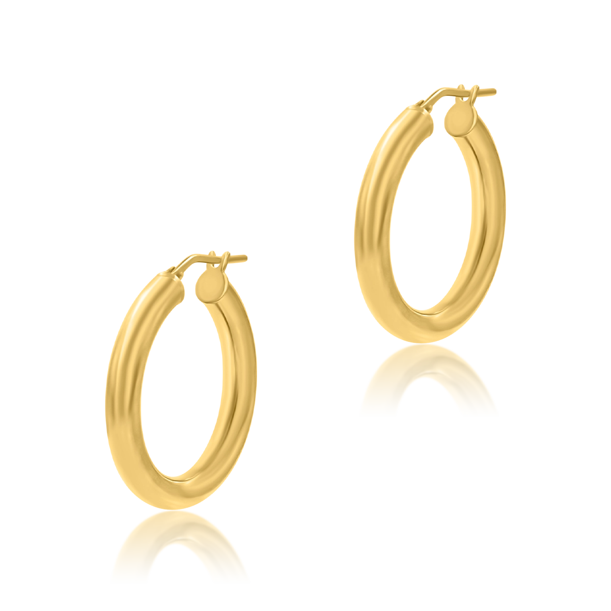 Kolczyki koła CAMILLA MAXI srebrne pozłacane