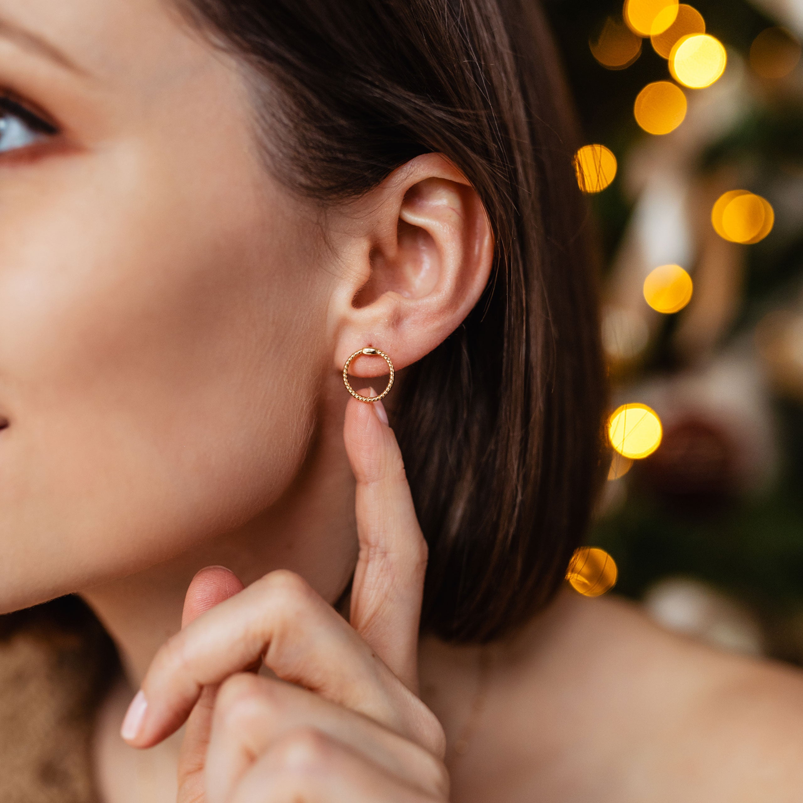 Kolczyki koła HELISA złote