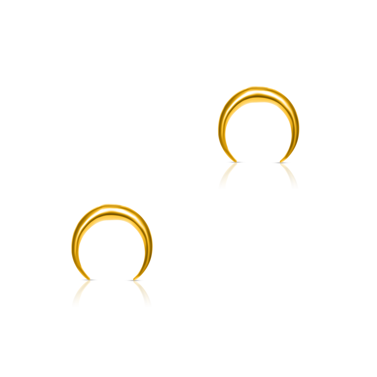 Kolczyki księżyce MOON złote