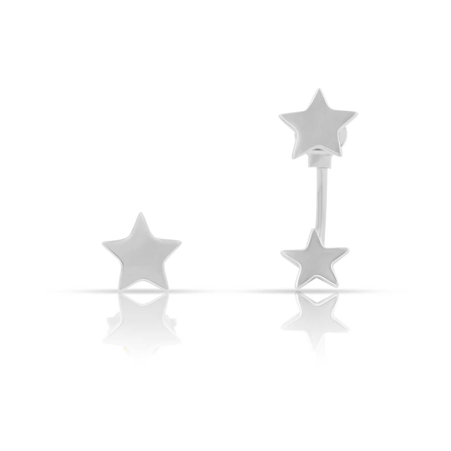 Kolczyki gwiazdki SELENA srebrne