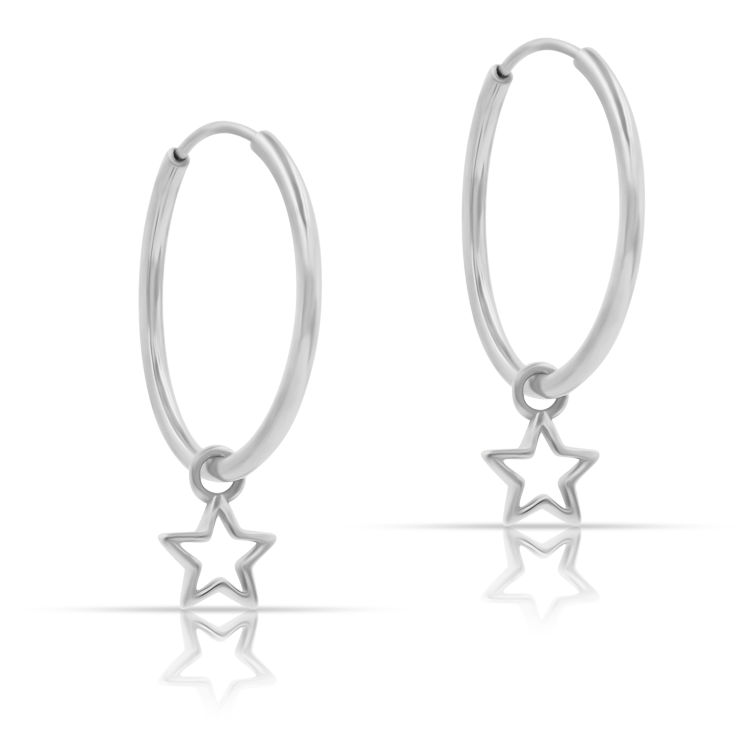 Kolczyki gwiazdki STELLA srebrne