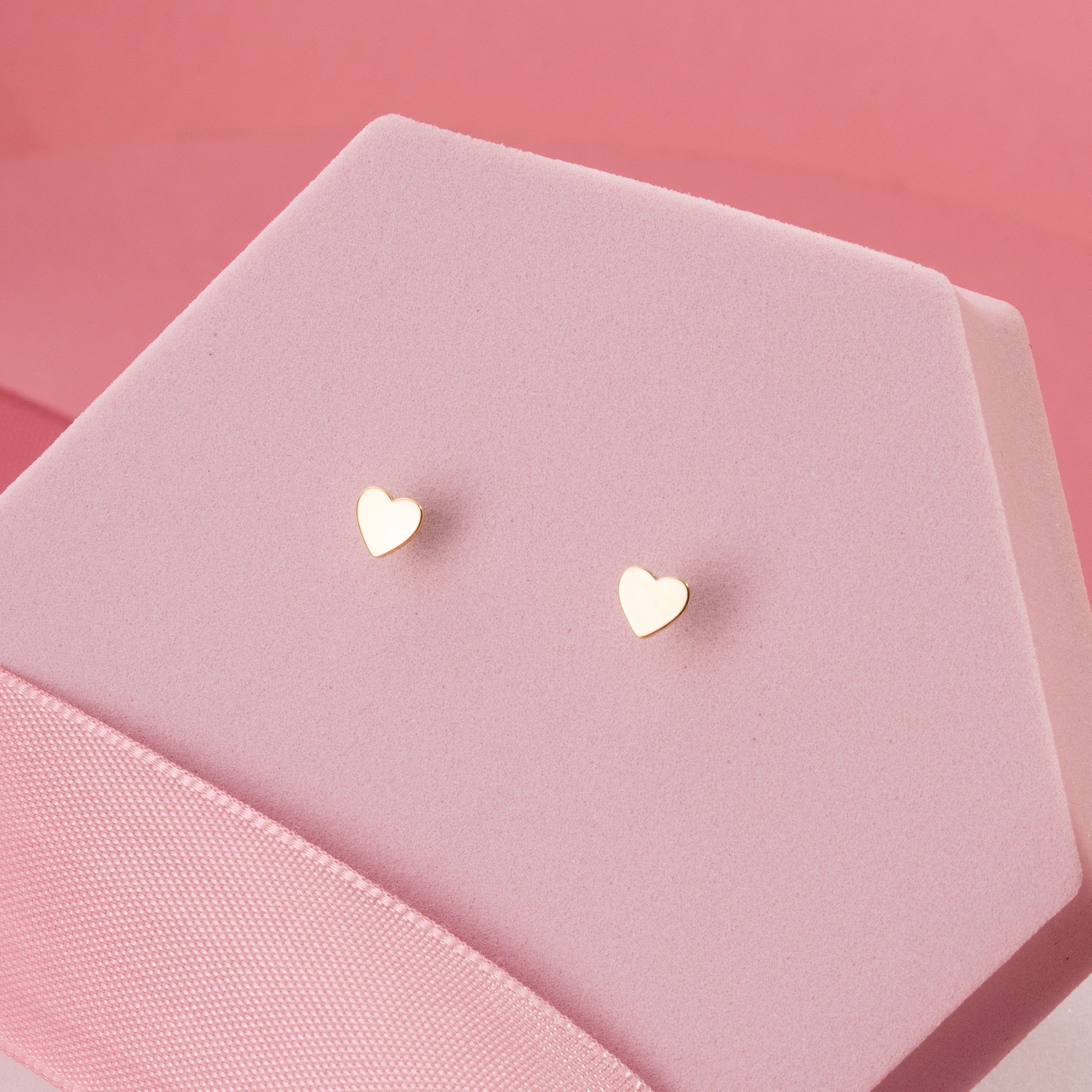 Kolczyki serca ADORE srebrne pozłacane