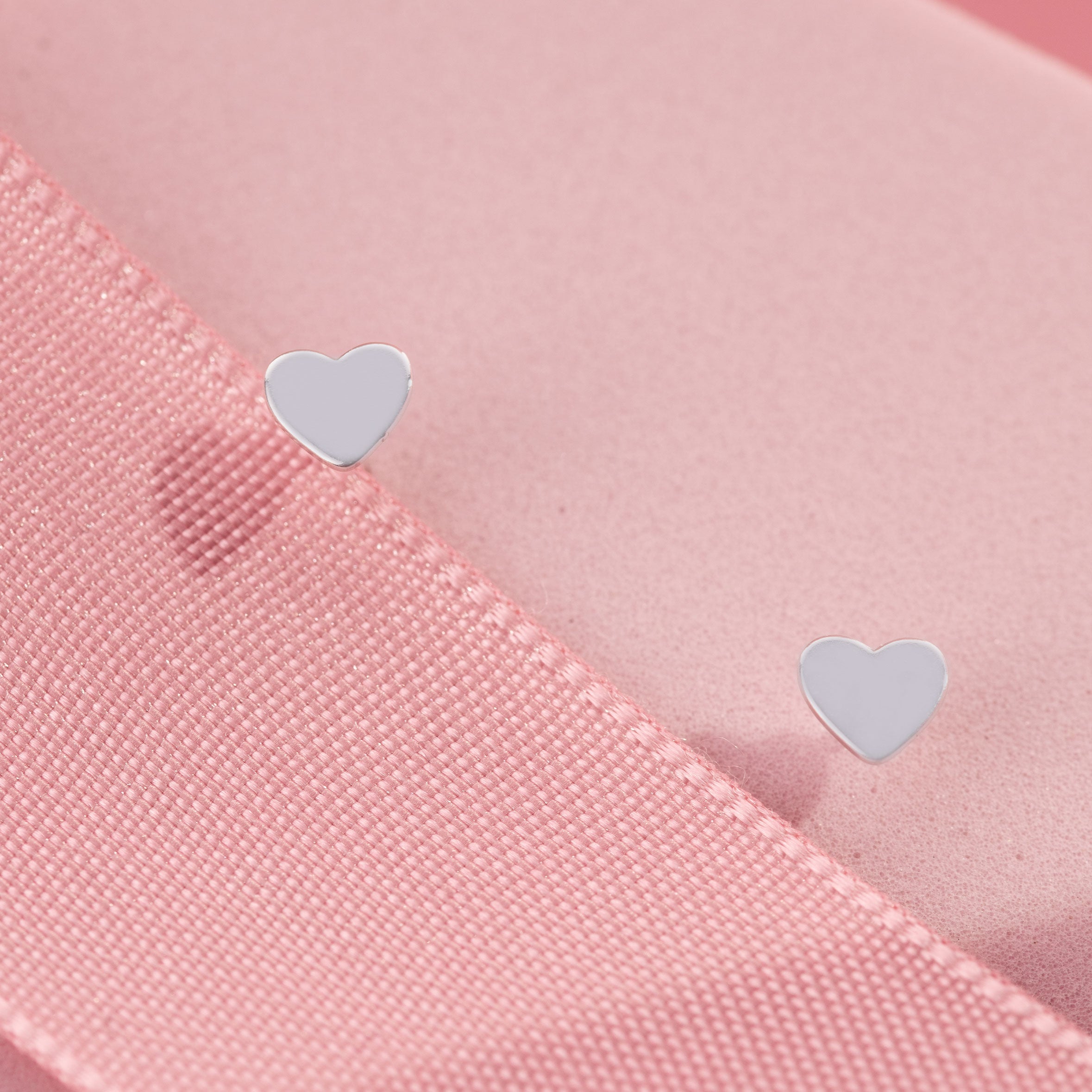 Kolczyki serca ADORE srebrne