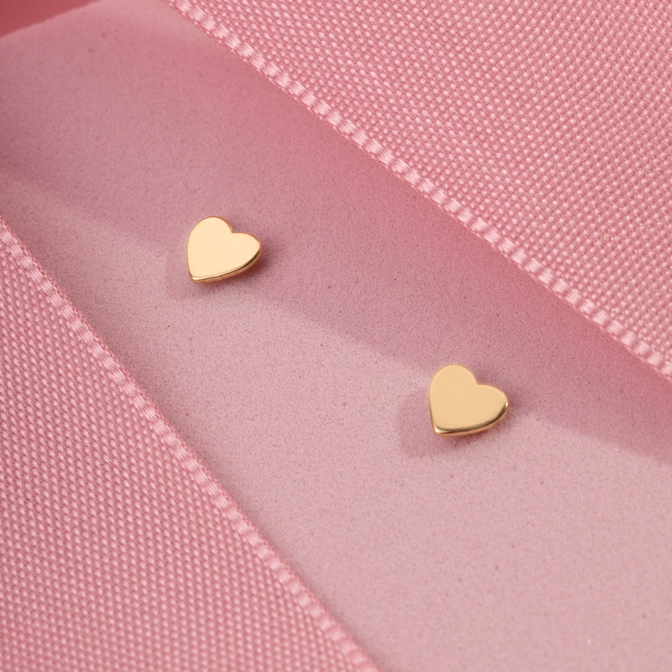 Kolczyki serca ADORE srebrne pozłacane