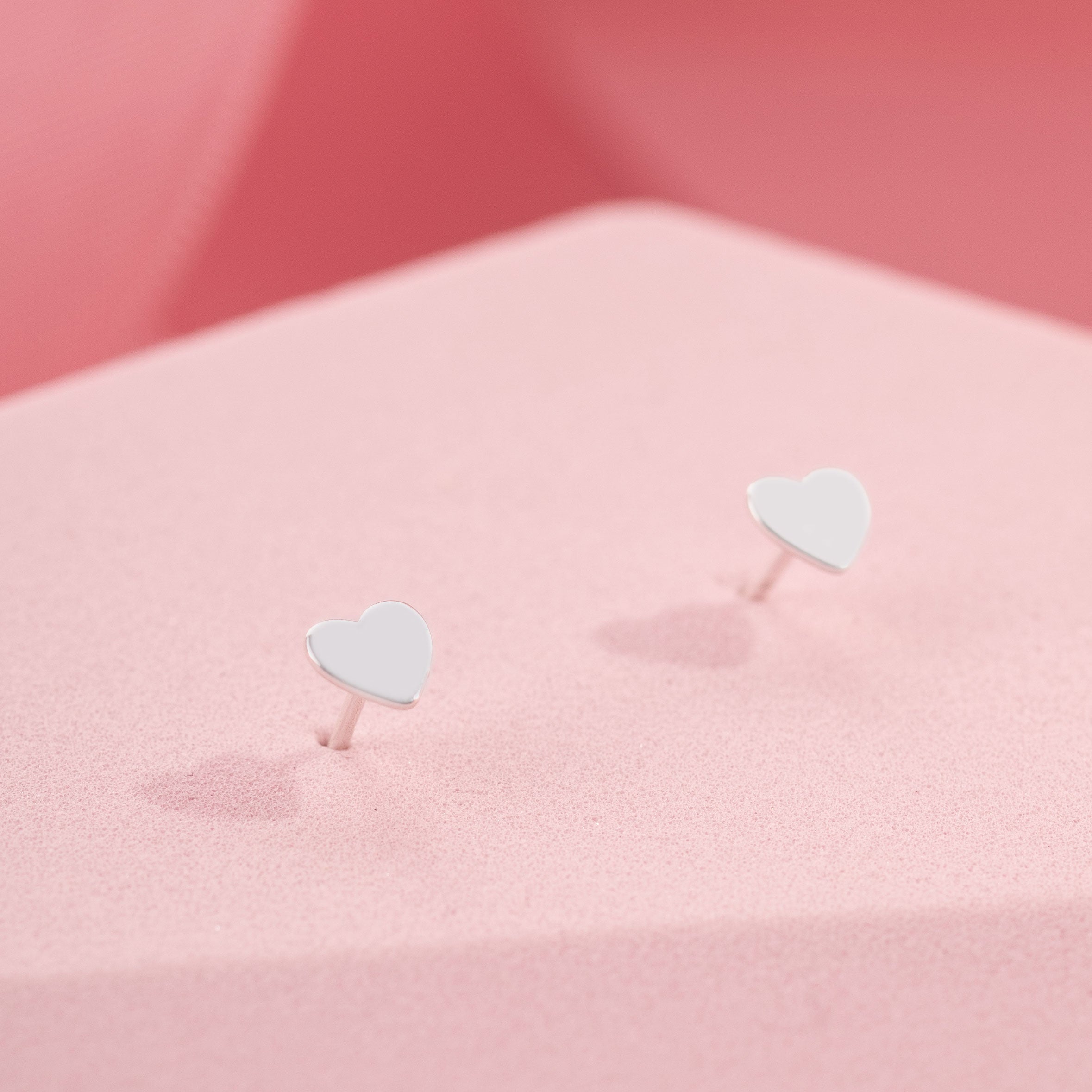 Kolczyki serca ADORE srebrne