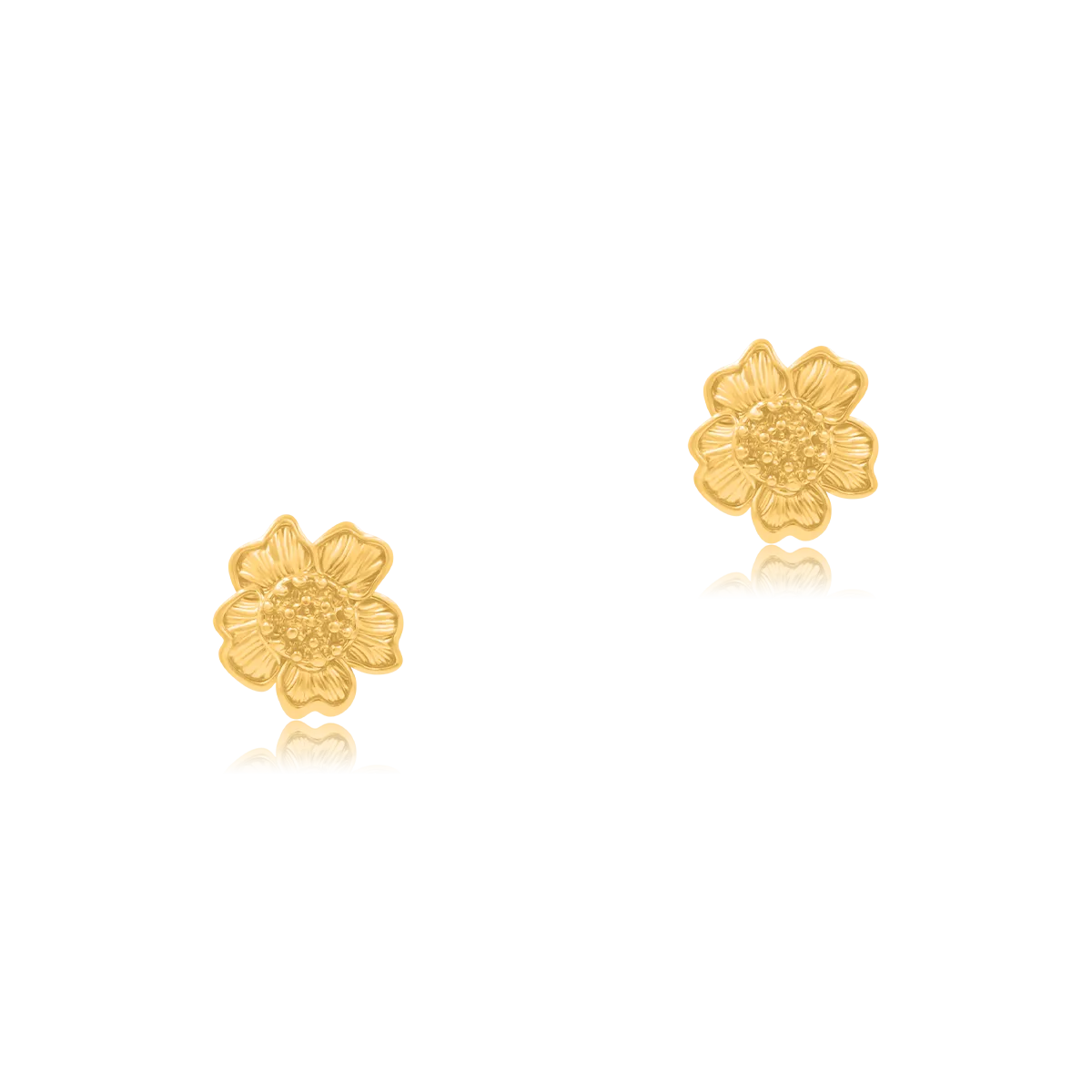 Kolczyki KWIAT JABŁONI srebrne pozłacane