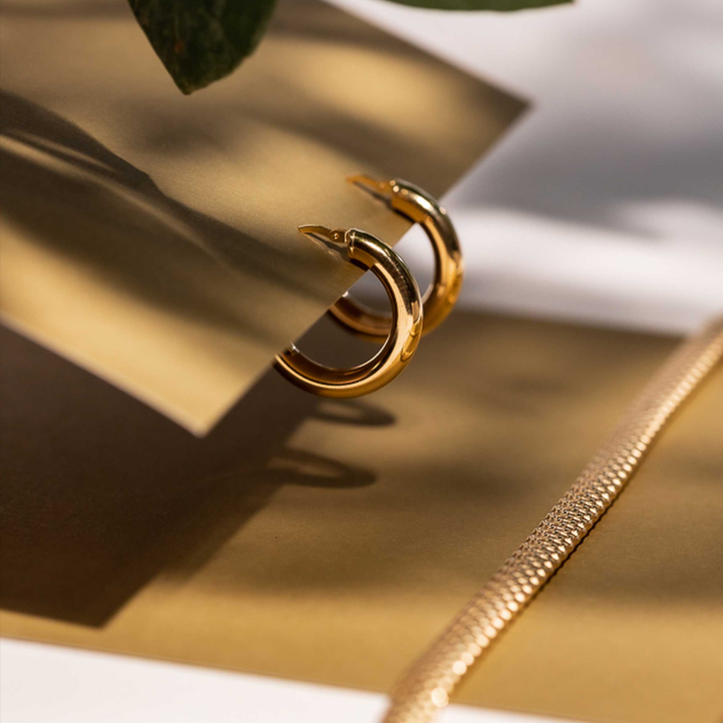 Kolczyki koła CAMILLA srebrne pozłacane