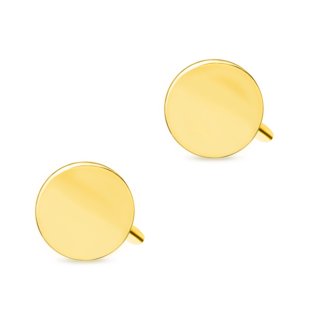 Kolczyki CIRCLE srebrne pozłacane