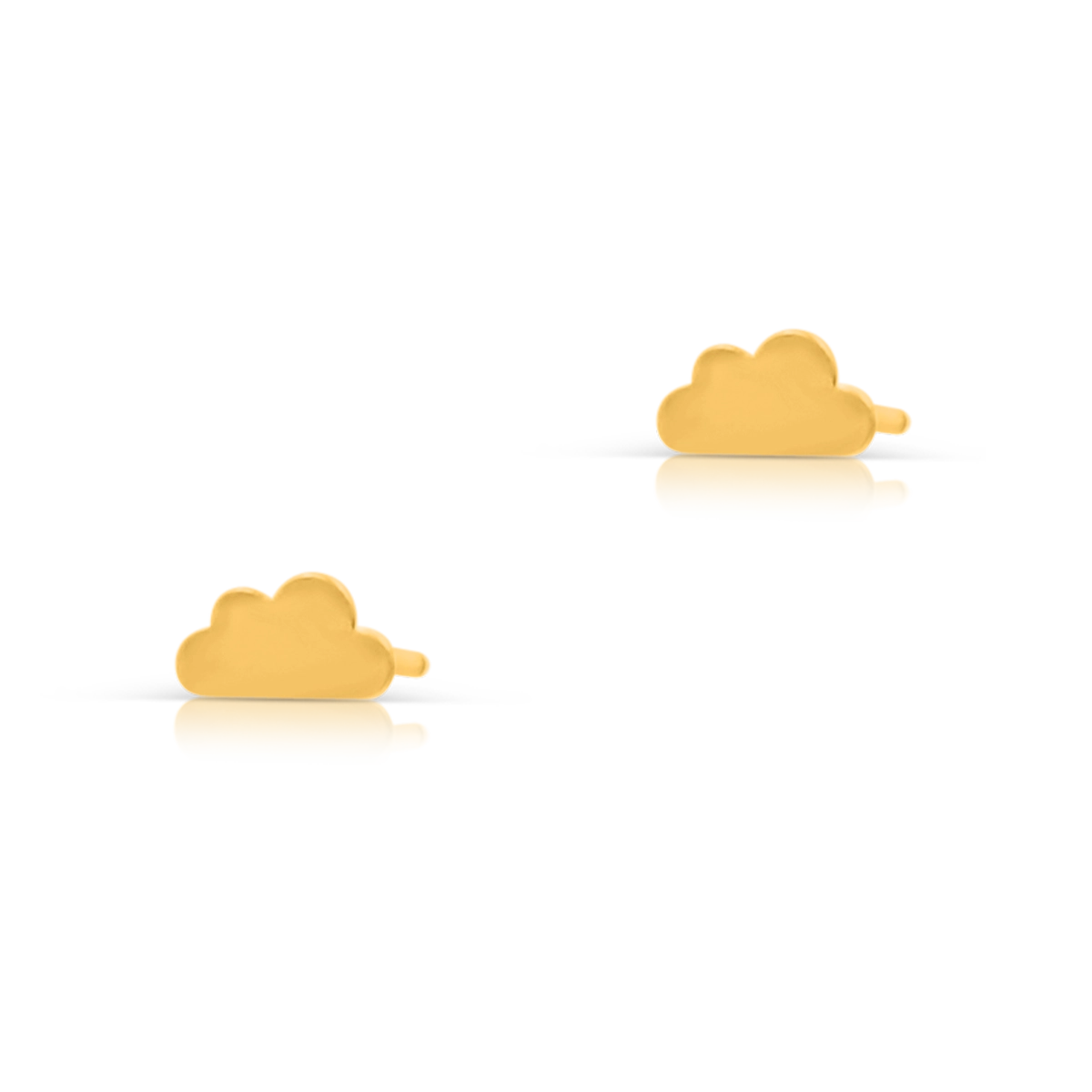 Kolczyki chmurki CLOUD srebrne pozłacane