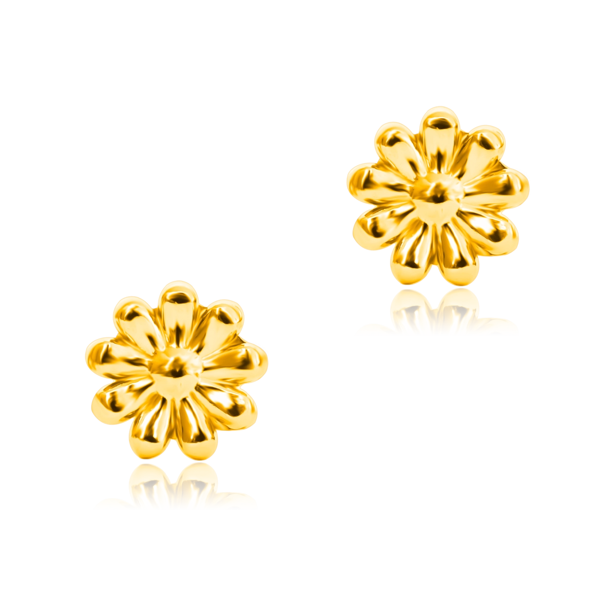 Kolczyki kwiaty DAISIES srebrne pozłacane