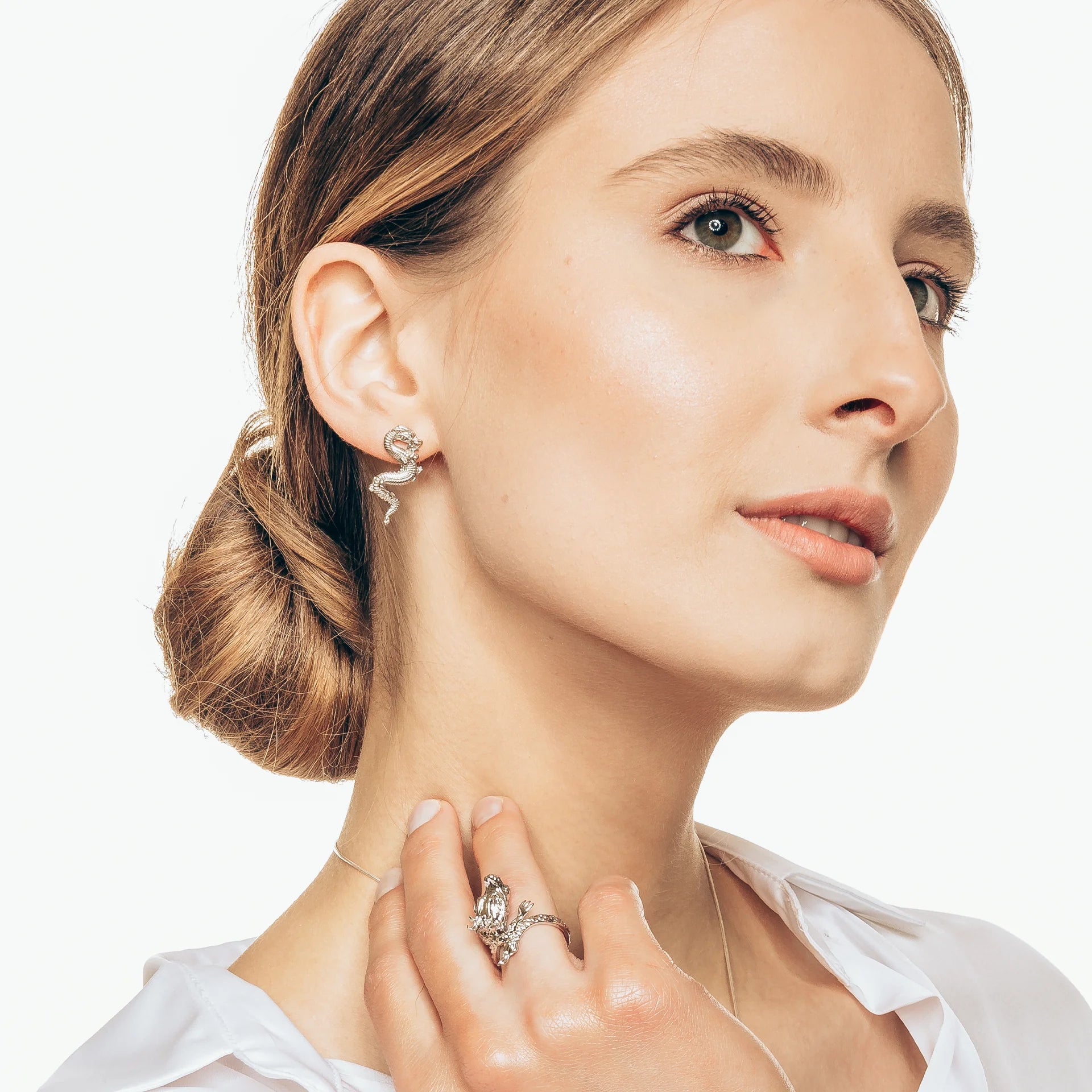 Kolczyki DRAGON srebrne