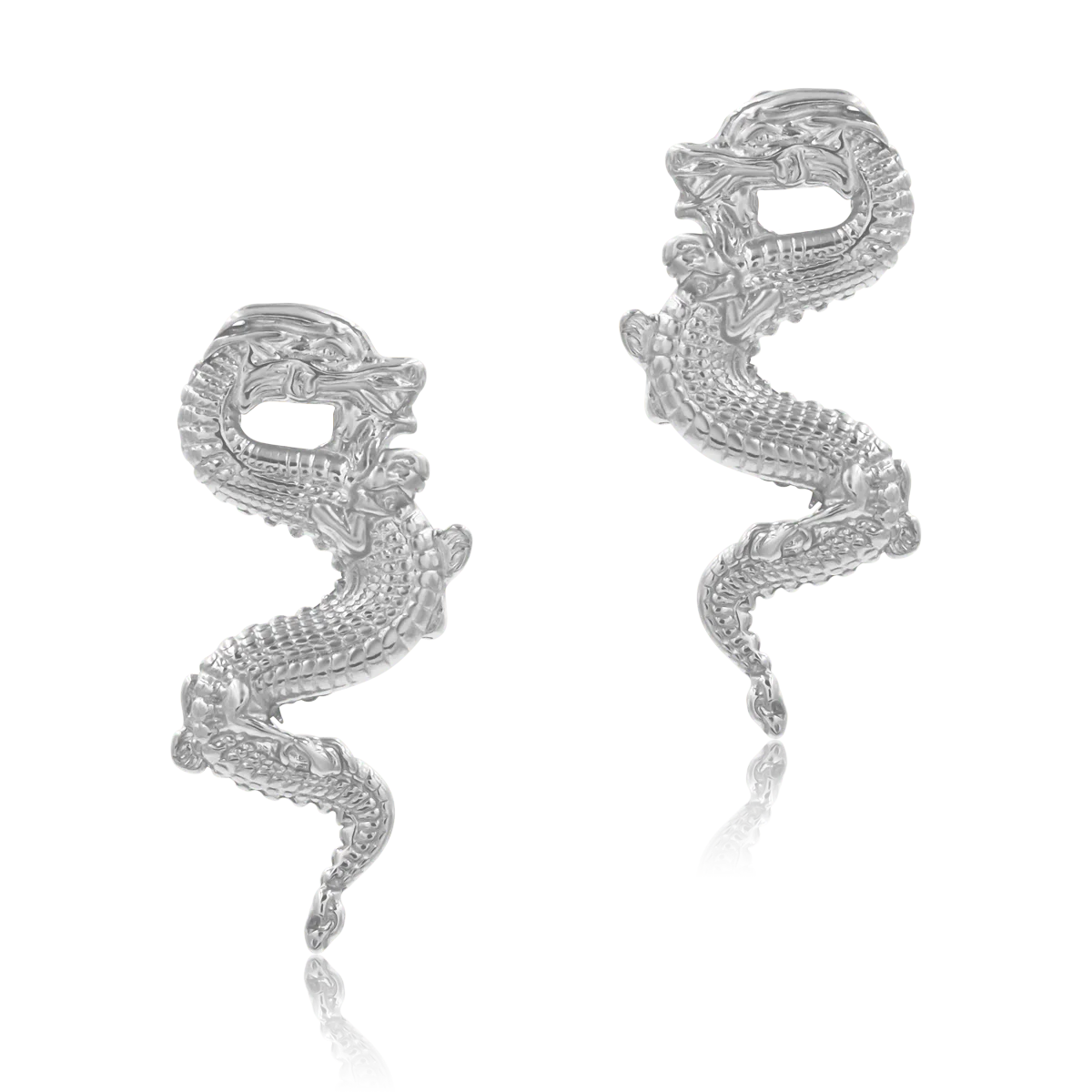 Kolczyki DRAGON srebrne