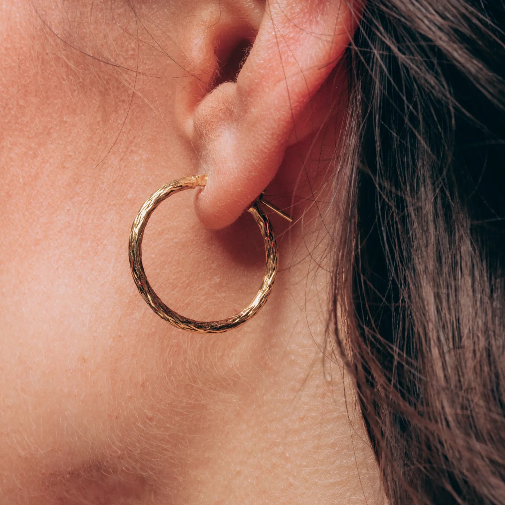 Kolczyki koła EMMA srebrne pozłacane