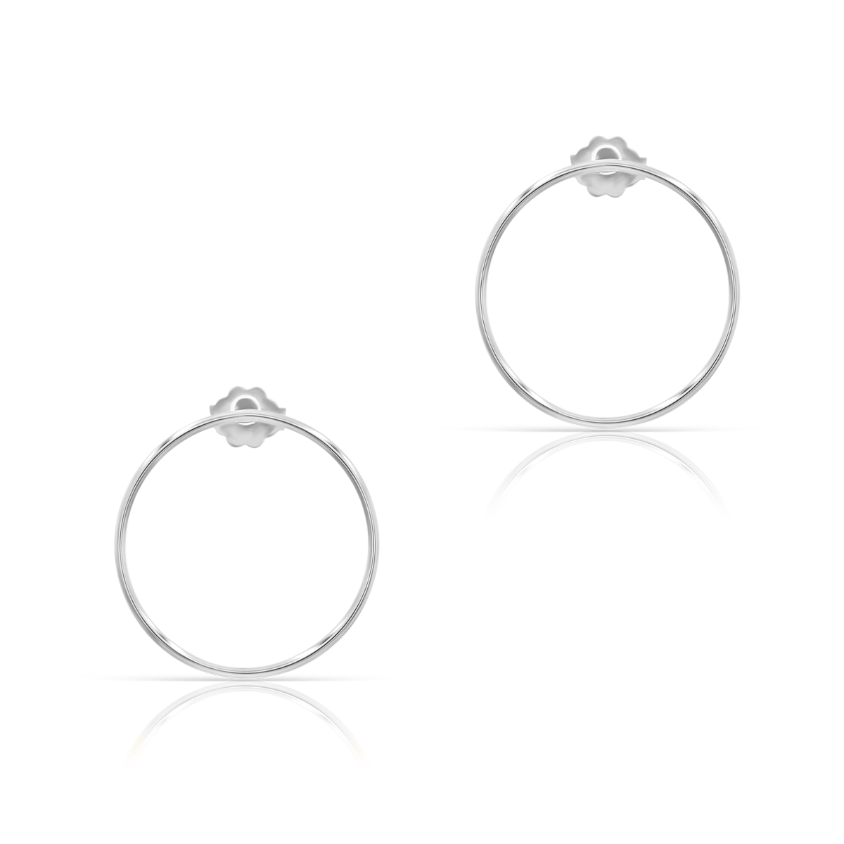 Kolczyki koła EVA MAXI srebrne