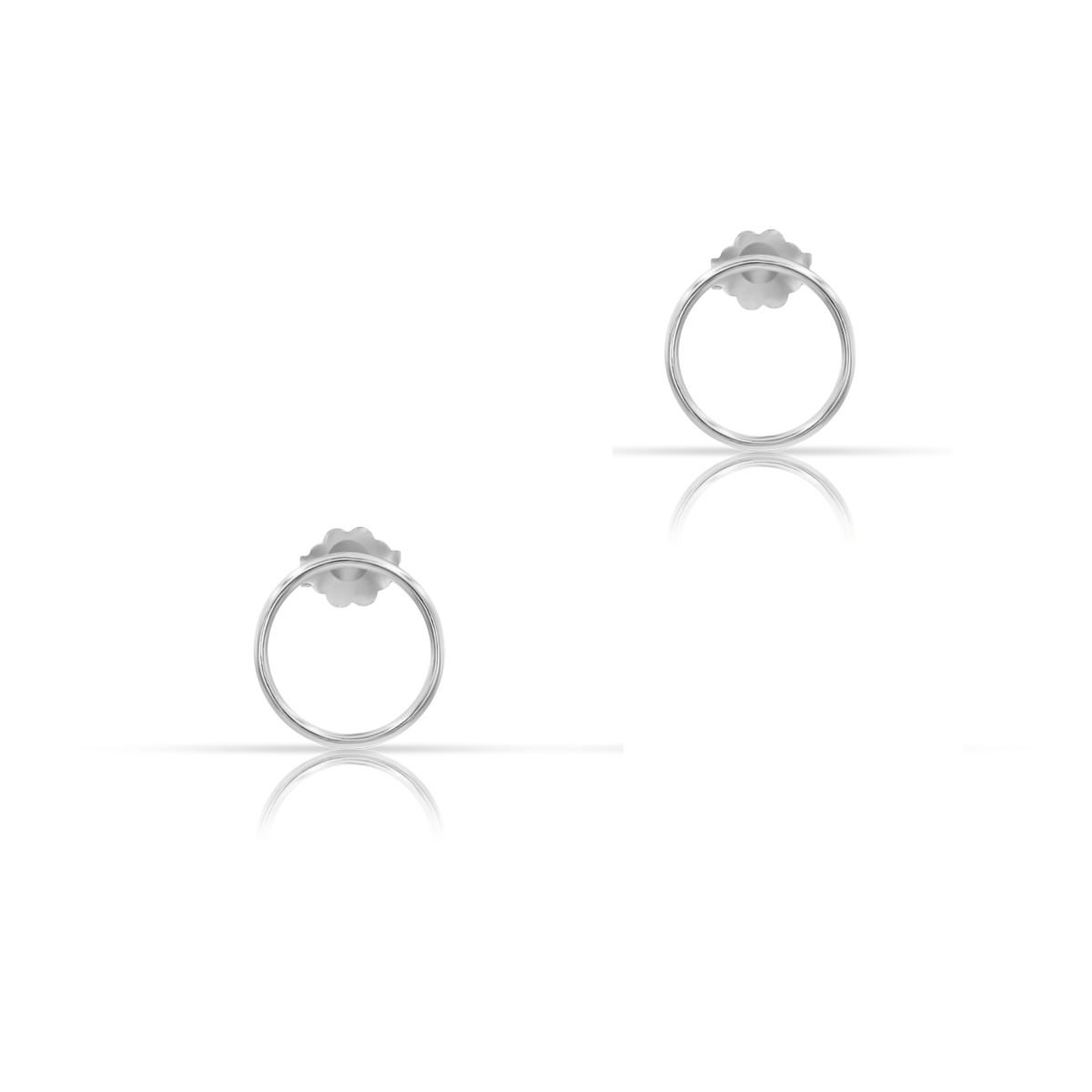 Kolczyki koła EVA MINI srebrne