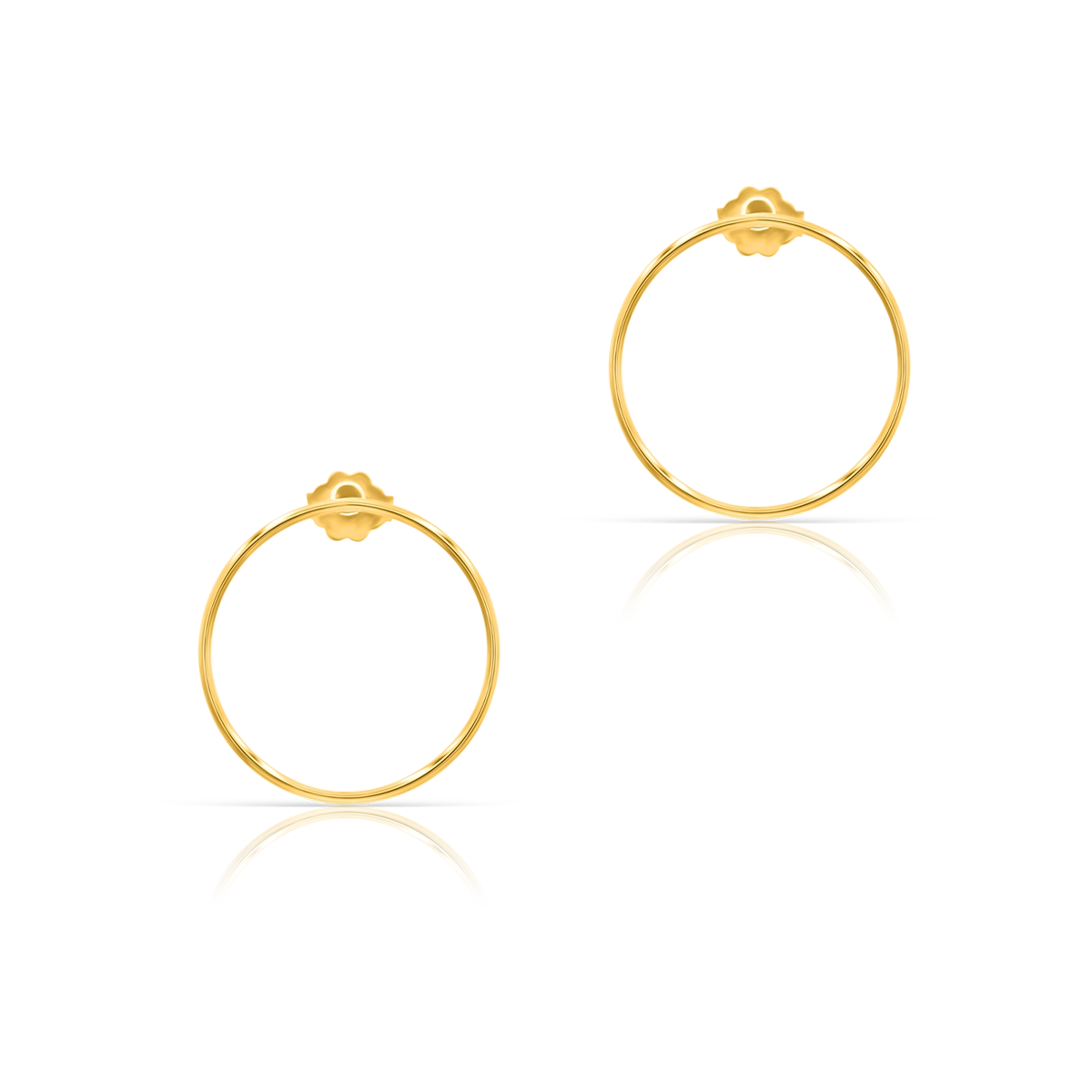 Kolczyki koła EVA srebrne pozłacane