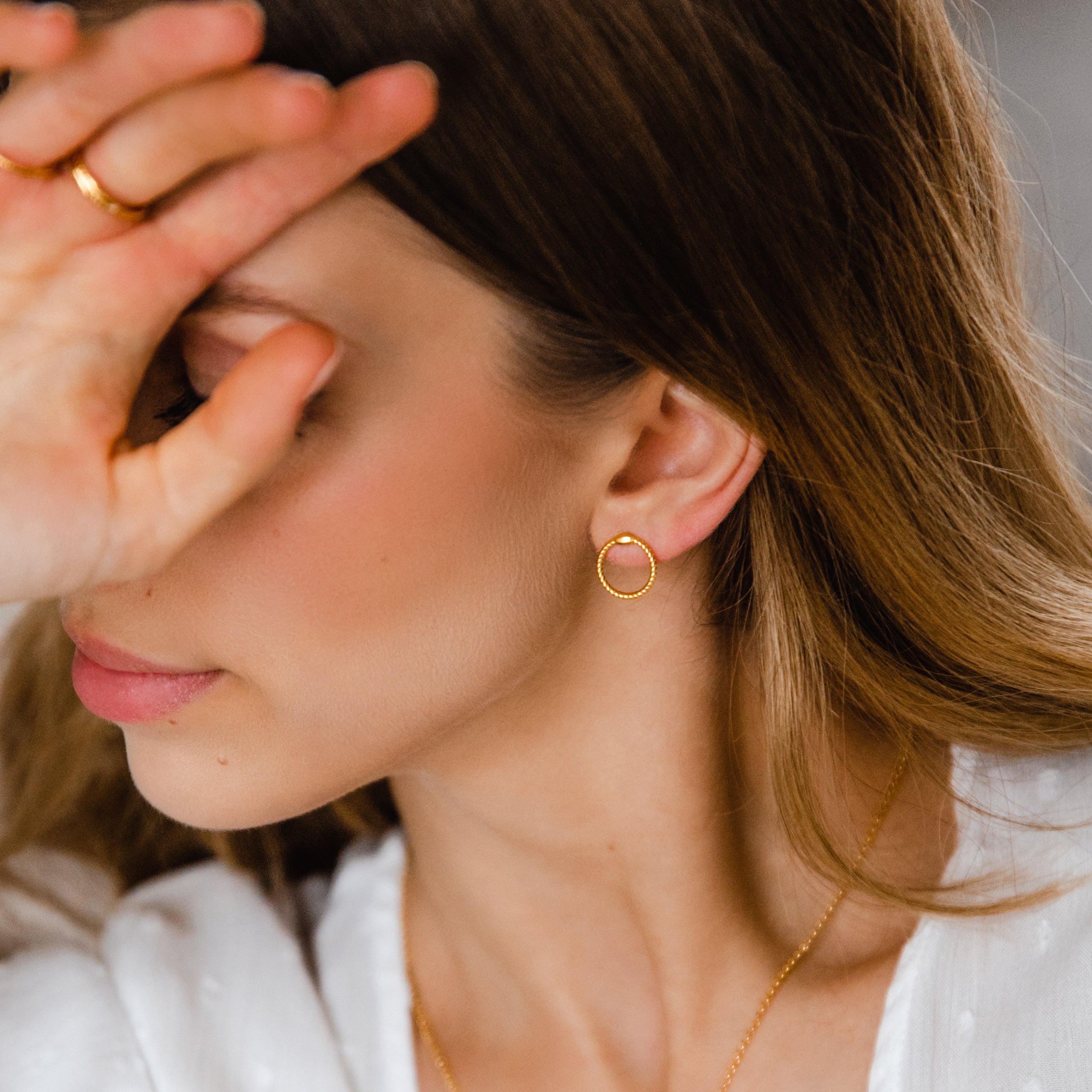 Kolczyki koła HELISA złote