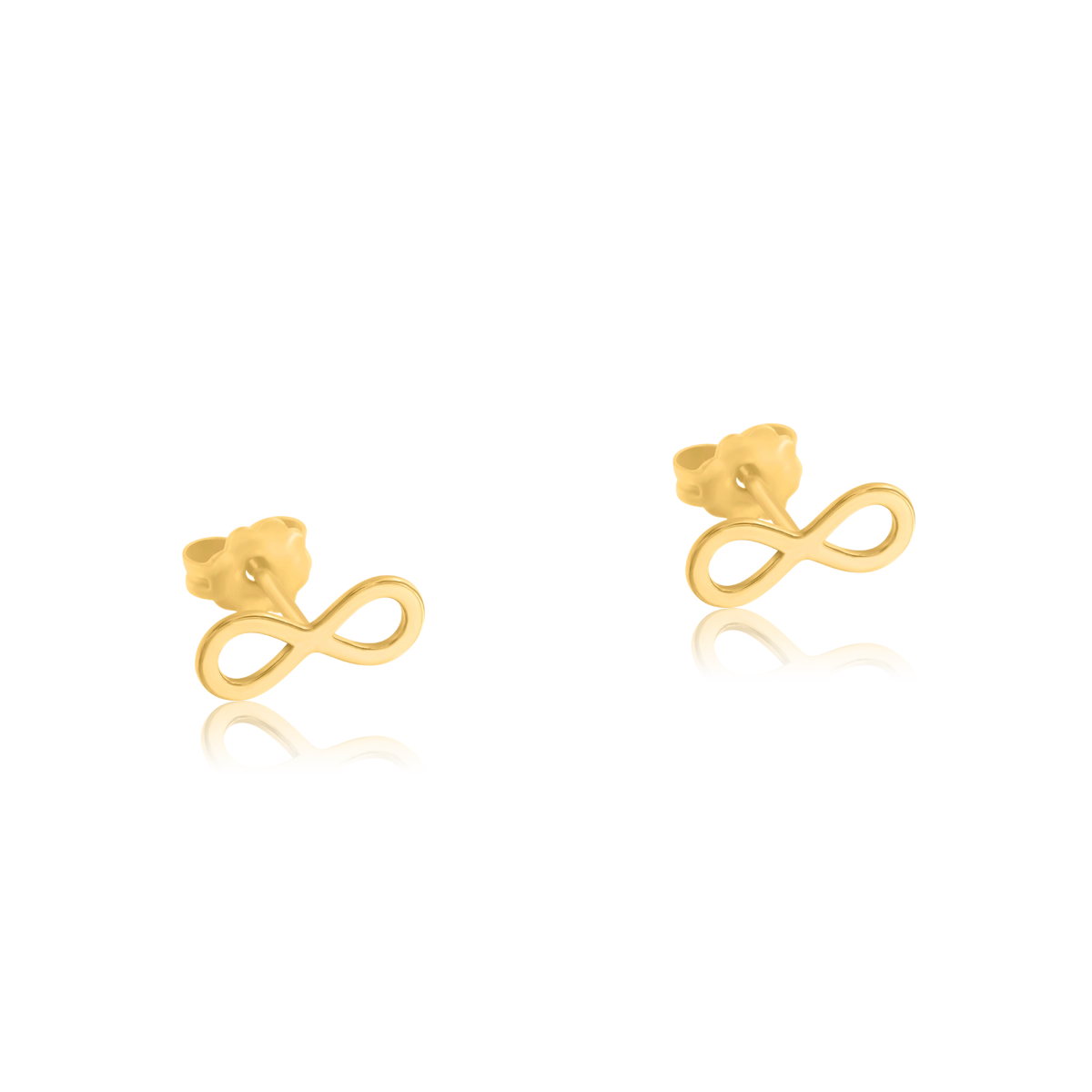 Kolczyki INFINITY srebrne pozłacane