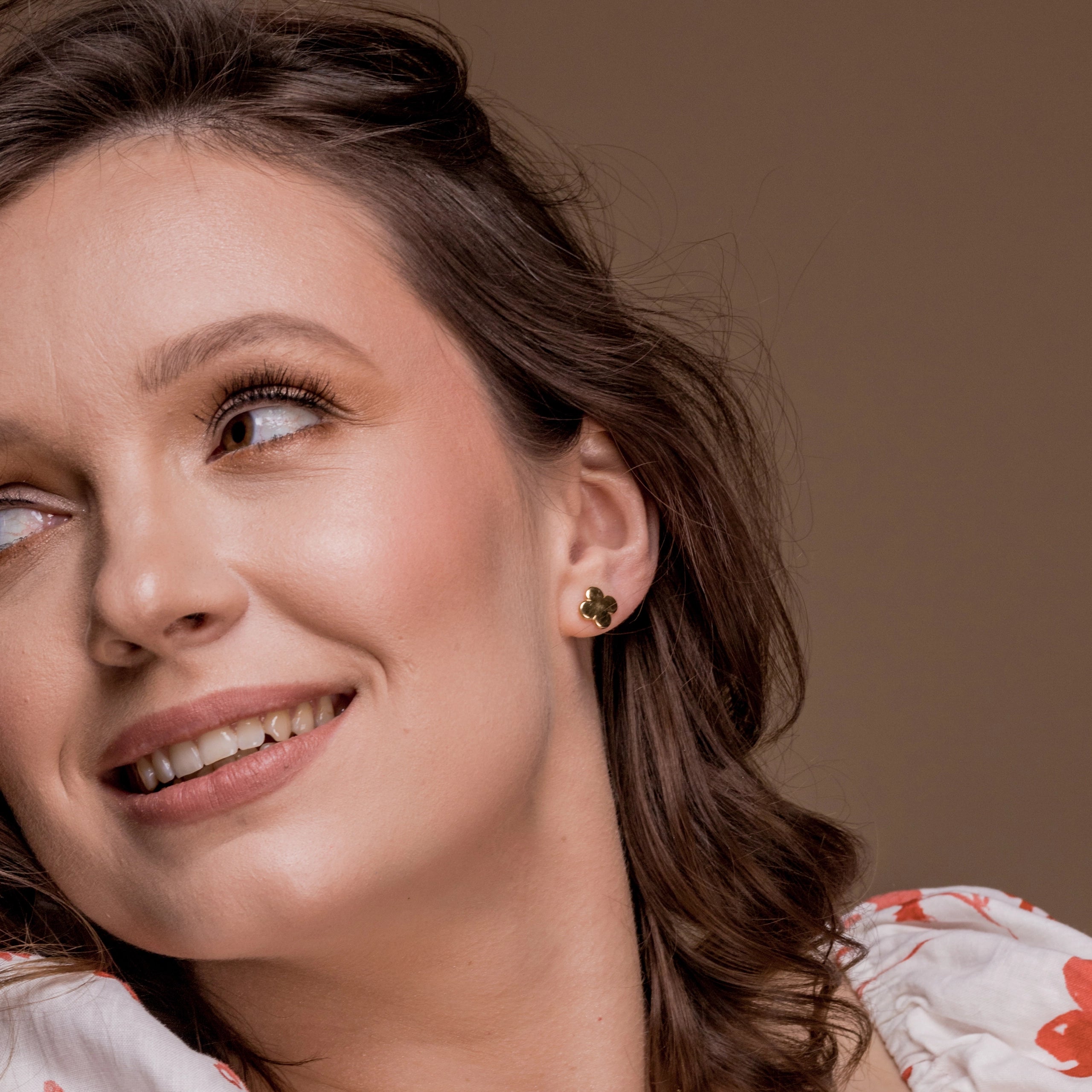 Kolczyki koniczyny LYA złote