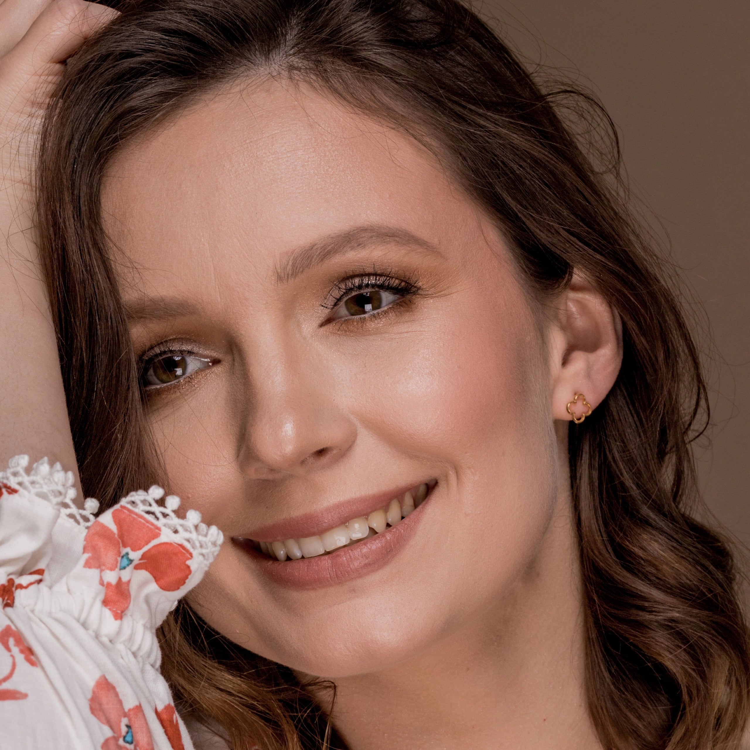 Kolczyki koniczyny LILY złote