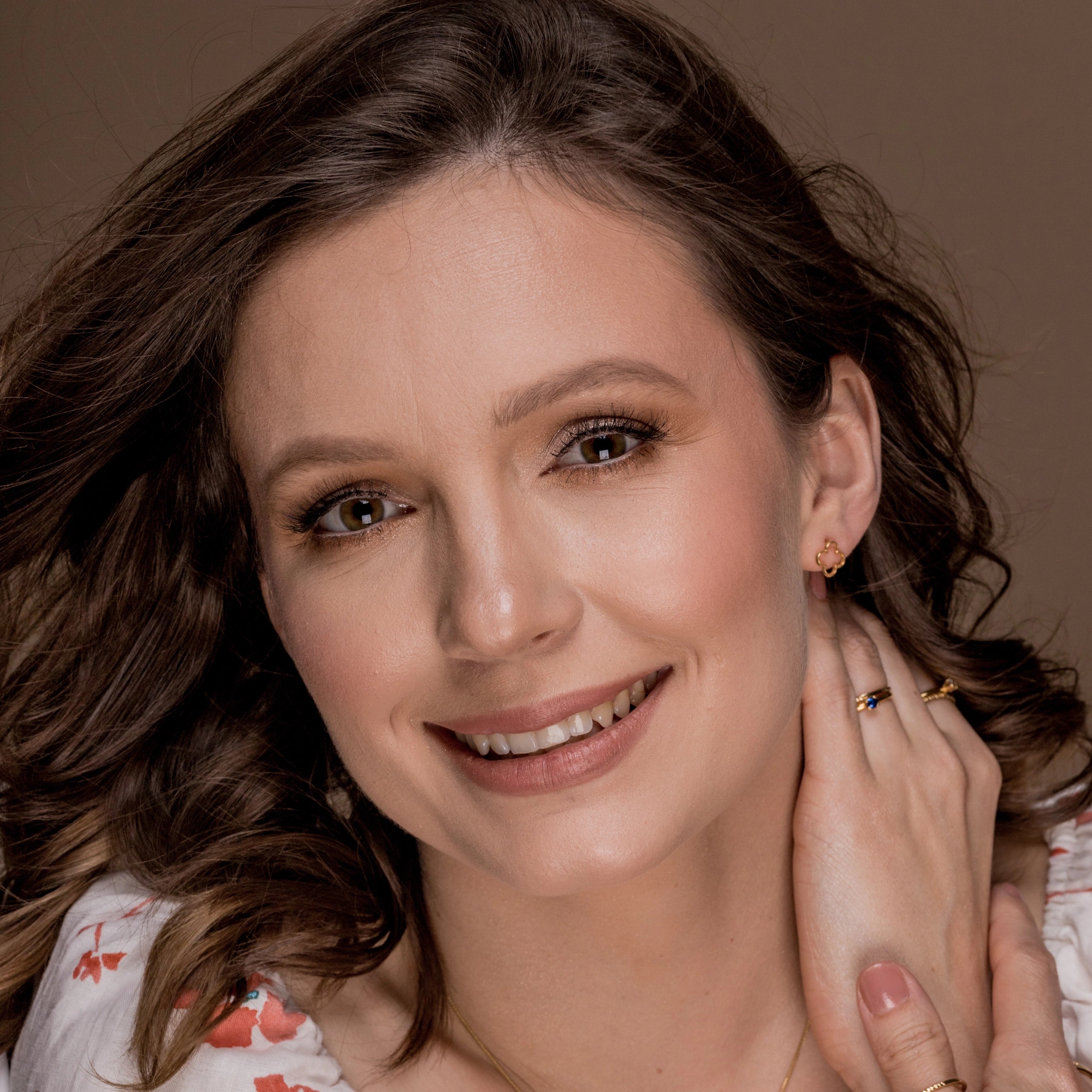 Kolczyki koniczyny LILY złote