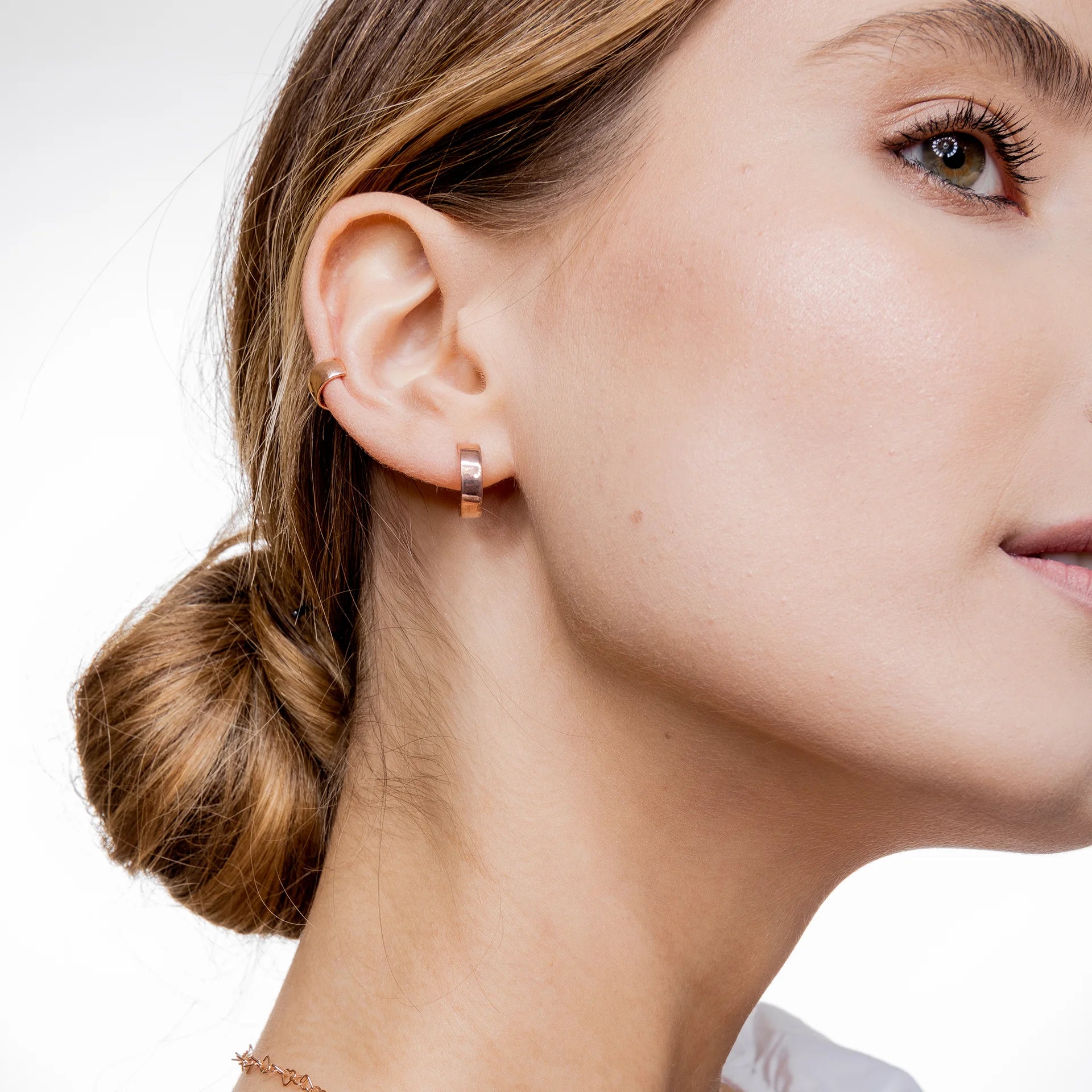 Kolczyki LARA srebrne pozłacane na różowo