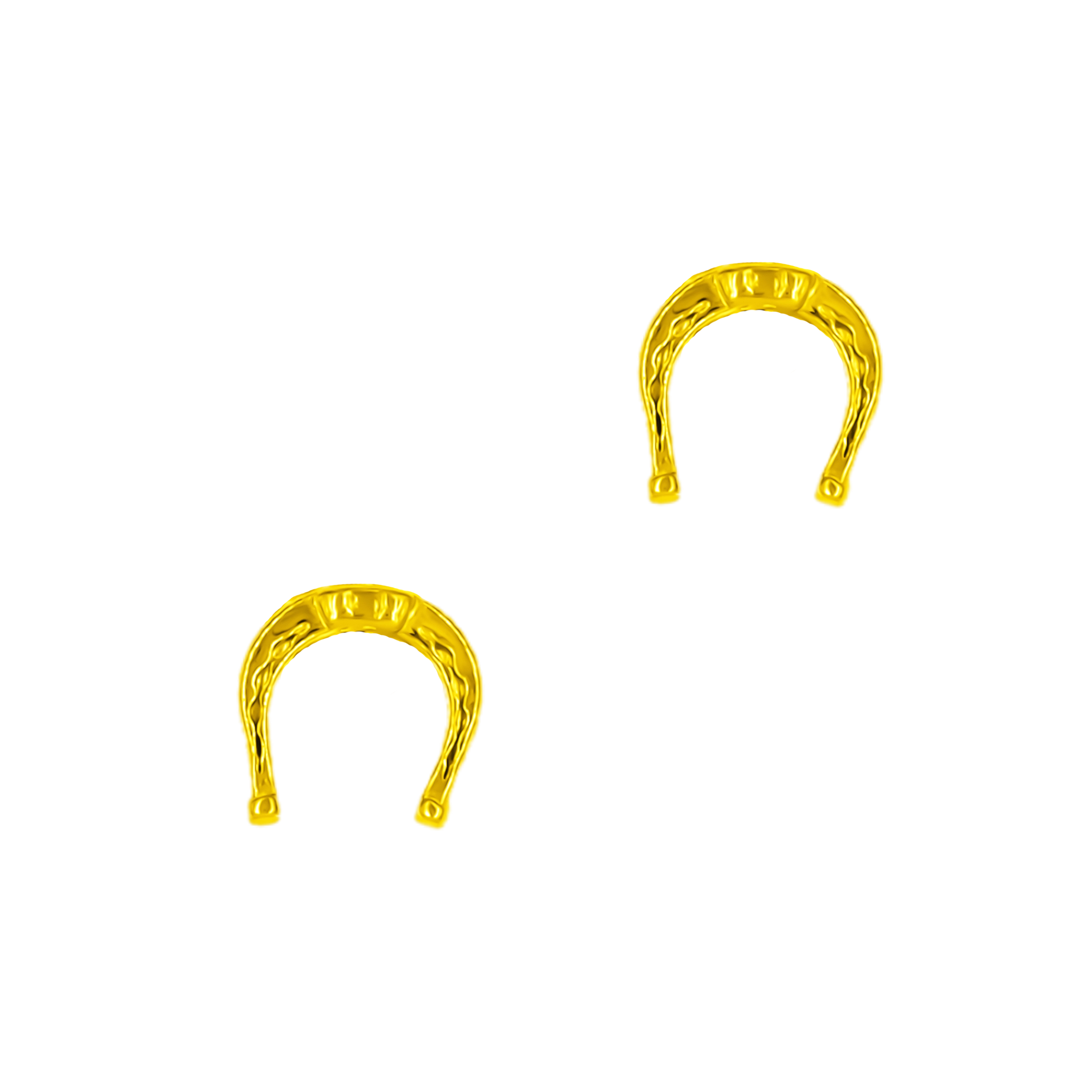 Kolczyki podkowy LUCK srebrne pozłacane