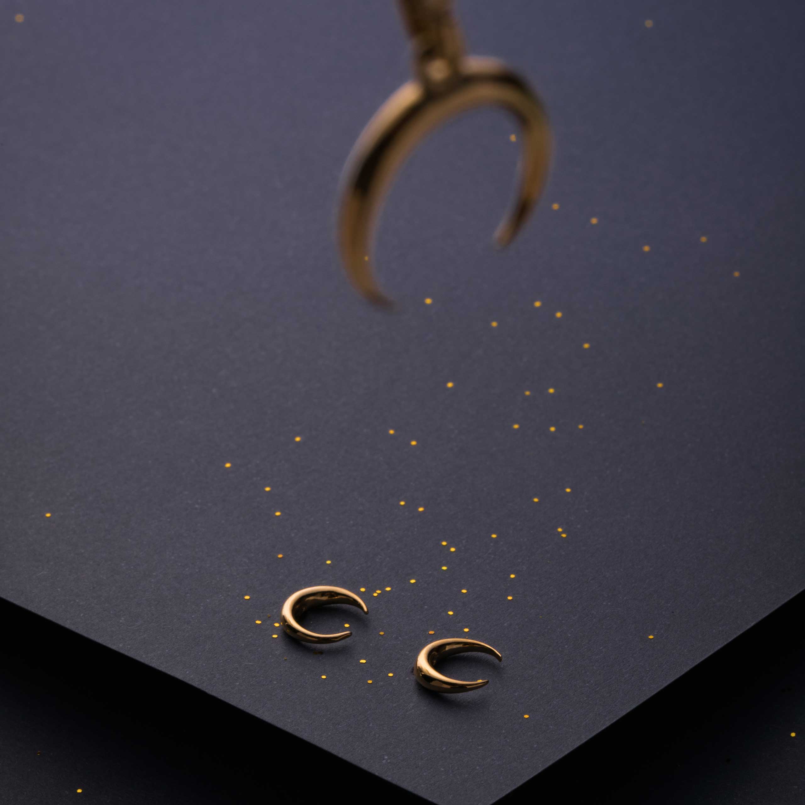 Kolczyki księżyce MOON złote