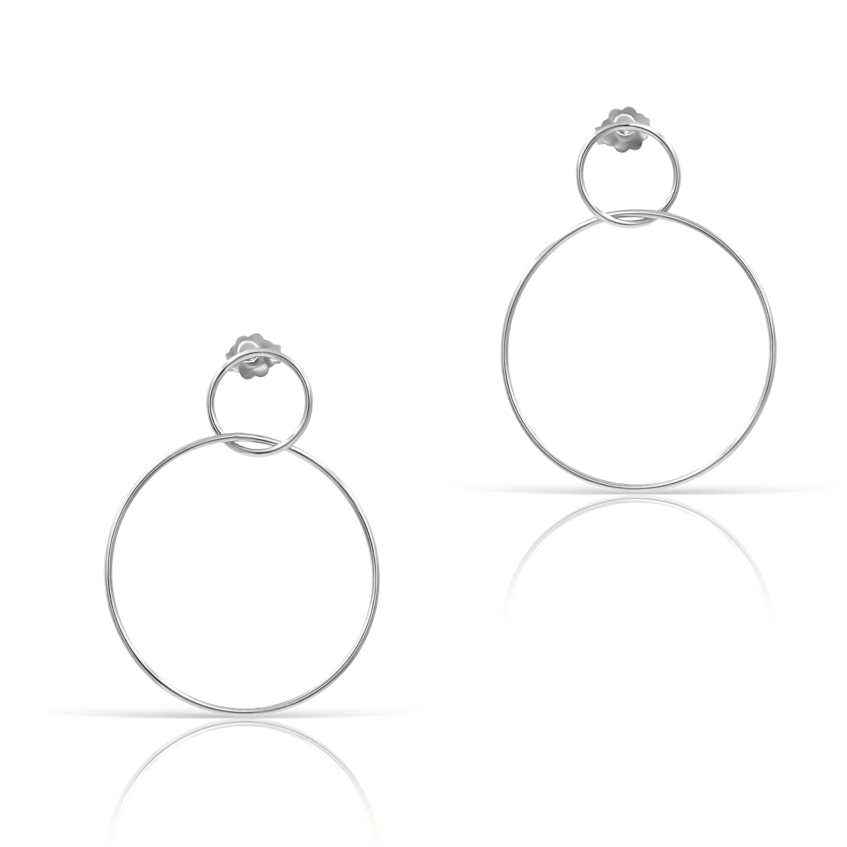 Kolczyki koła PARTY srebrne