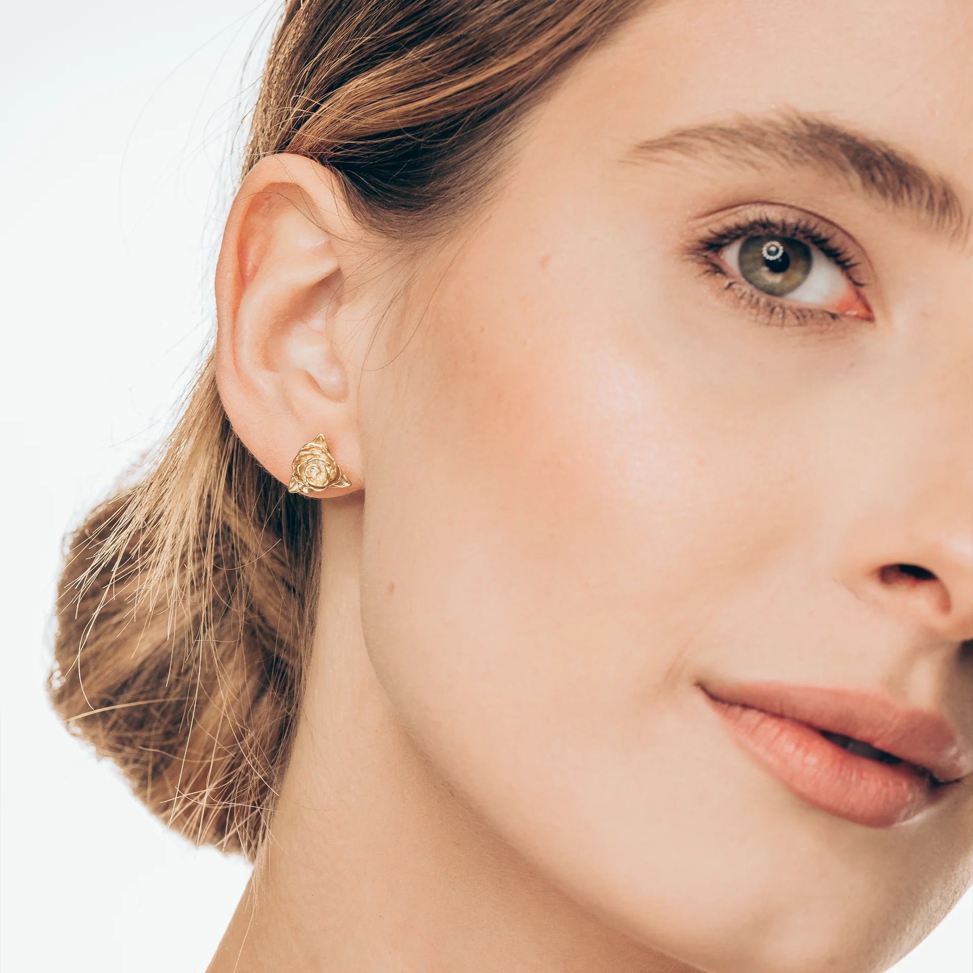 Kolczyki róże ROSE srebrne