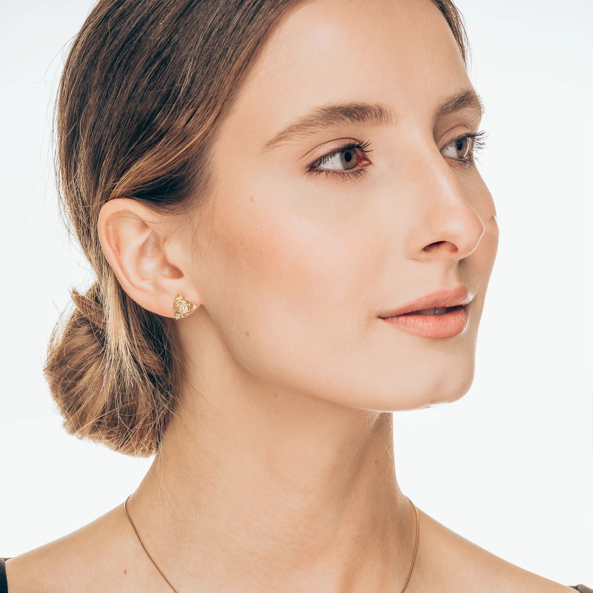 Kolczyki róże ROSE złote