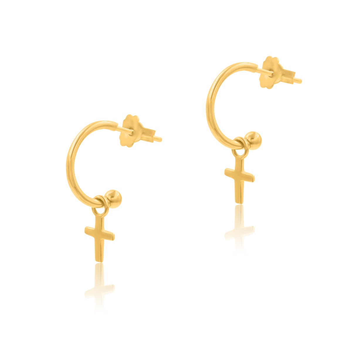 Kolczyki SAINT 2 srebrne pozłacane