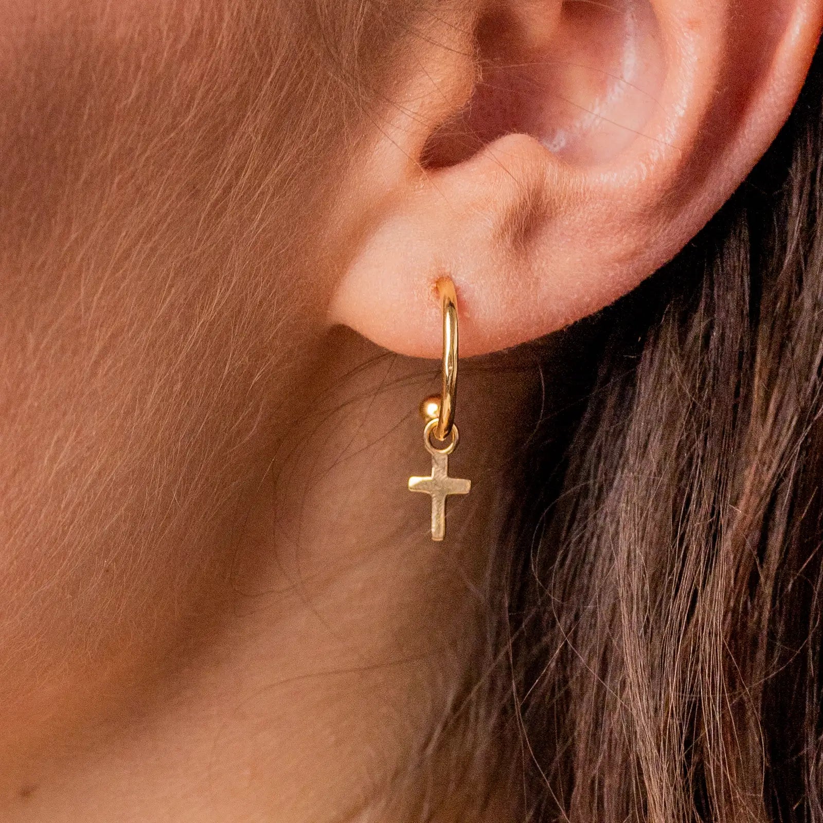 Kolczyki SAINT 2 srebrne pozłacane