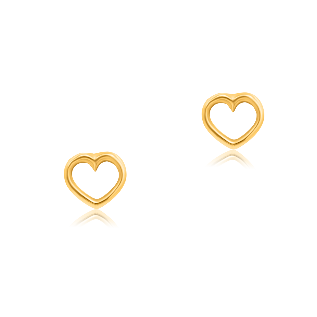 Kolczyki serca SWEETHEART złote