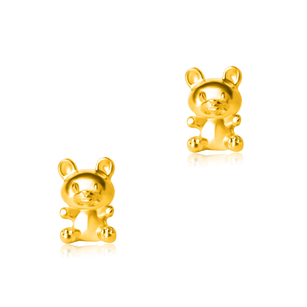 Kolczyki misie TEDDY srebrne pozłacane