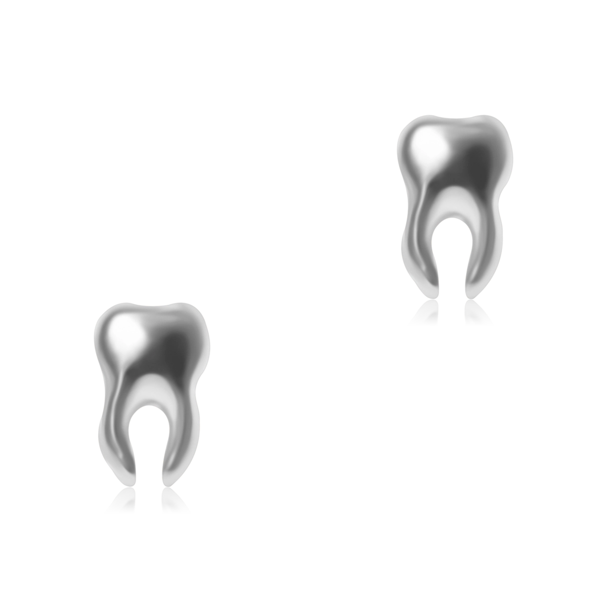 Kolczyki ząbki TOOTH srebrne