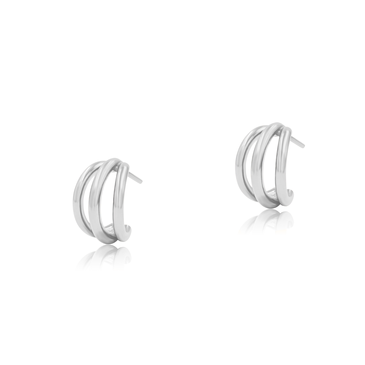 Kolczyki TRIPLE srebrne